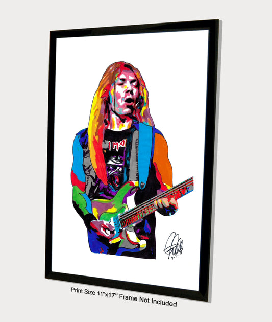 Dave Murray Iron Maiden Guitar Heavy Metal Music Poster Print Wall Art 11x17