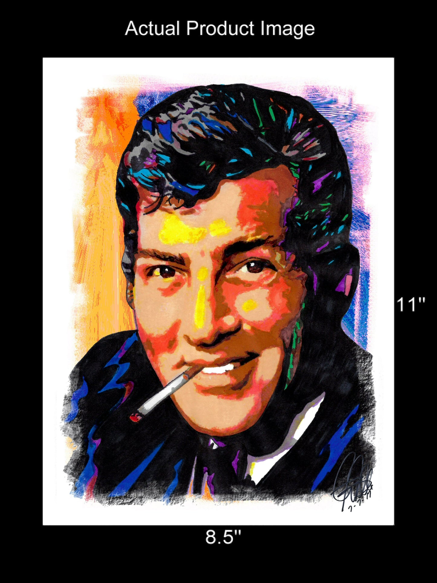 Dean Martin Singer Rat Pack Music Poster Print Wall Art 8.5x11