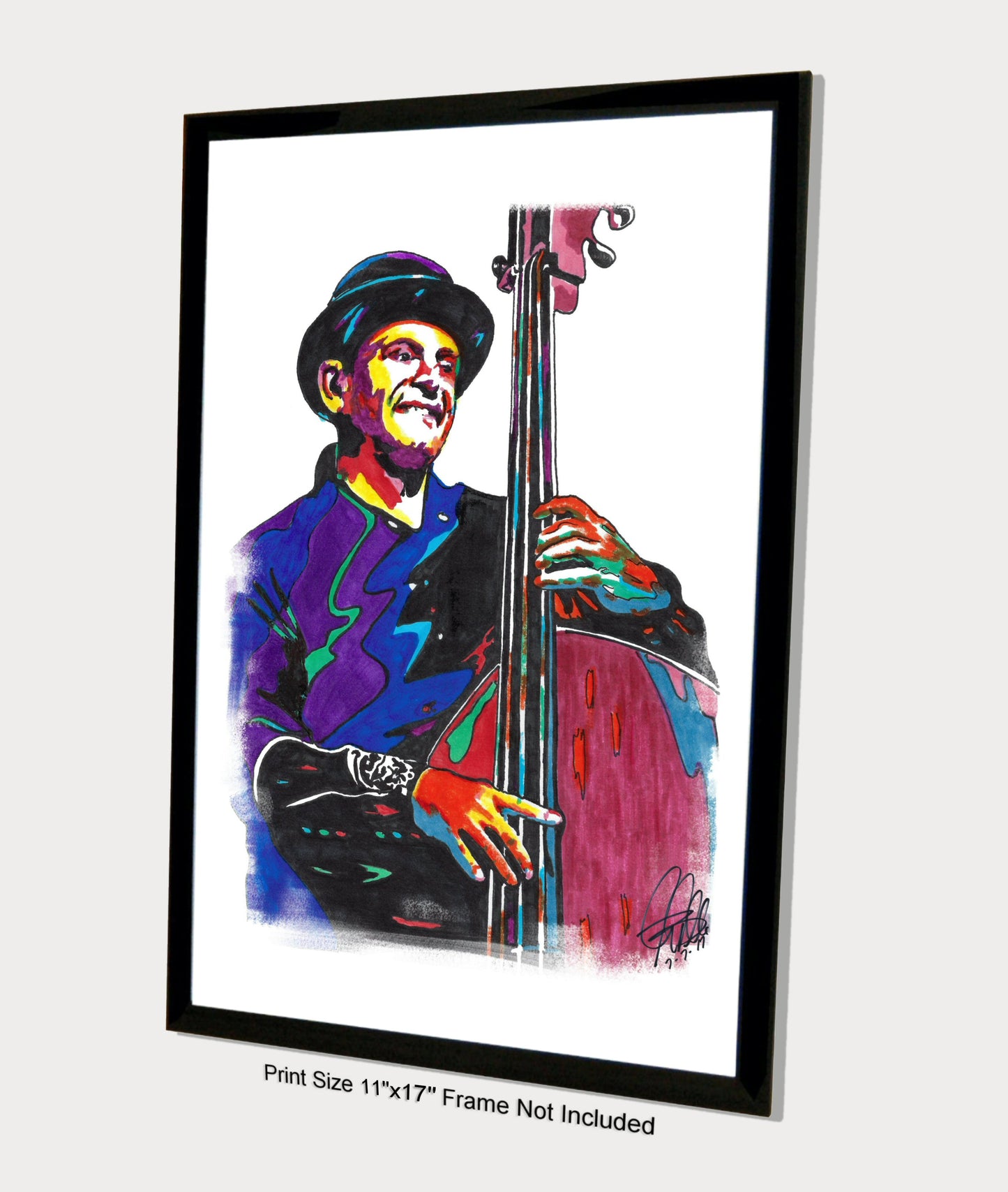 Mark Schatz Bass Bluegrass Country Music Poster Print Wall Art 11x17