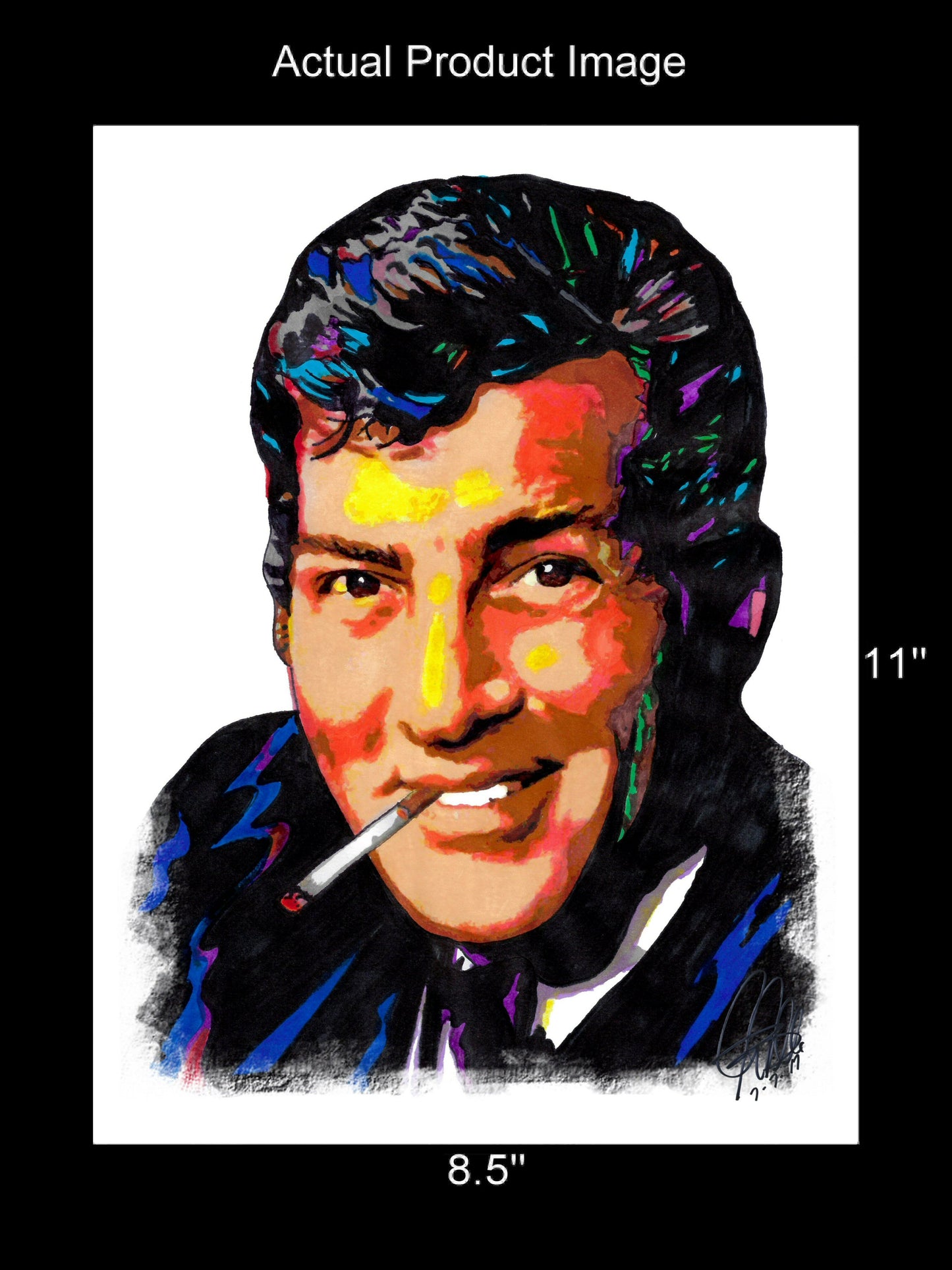 Dean Martin Singer Actor Rat Pack Music Poster Print Wall Art 8.5x11