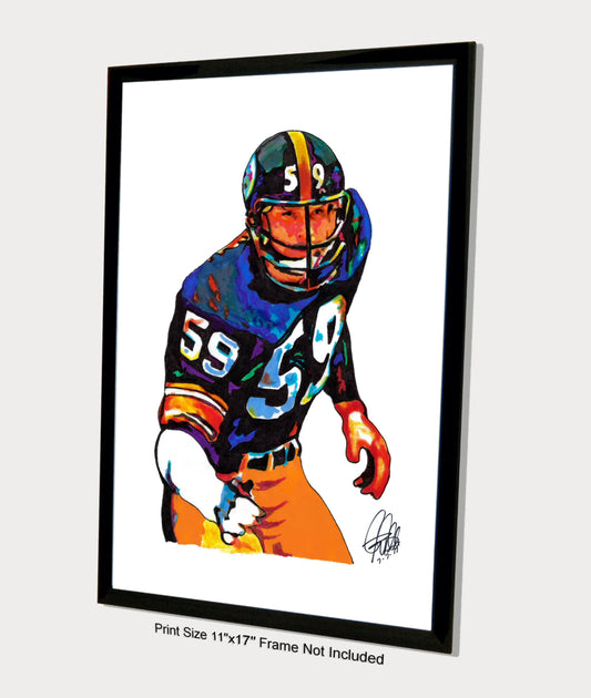 Jack Ham Pittsburgh Steelers Football Sports Poster Print Wall Art 11x17