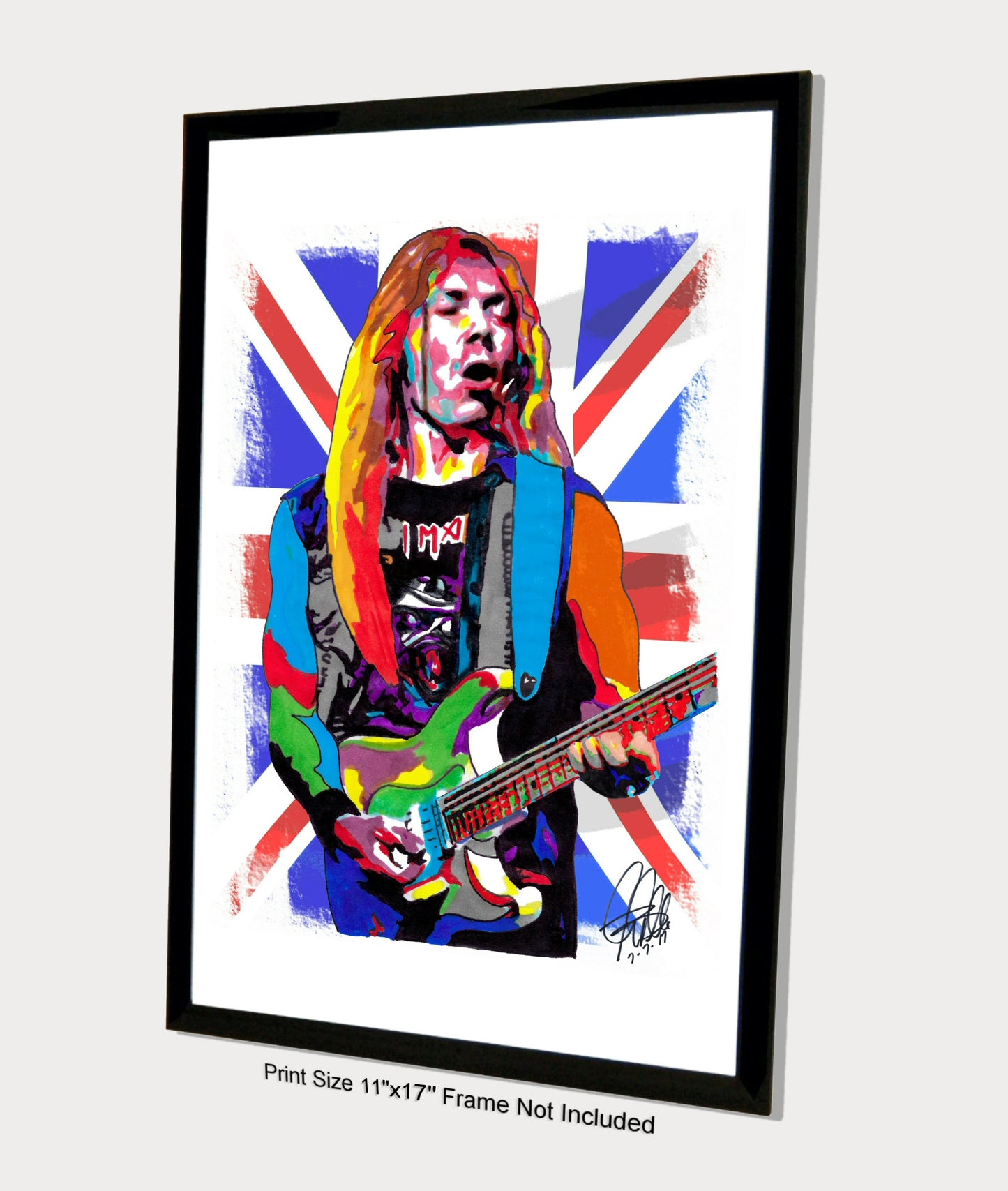 Dave Murray Iron Maiden Guitar Hard Rock Music Poster Print Wall Art 11x17