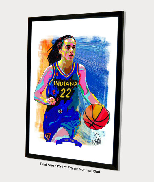 Caitlin Clark Indiana Fever Basketball Sports Poster Print Wall Art 11x17