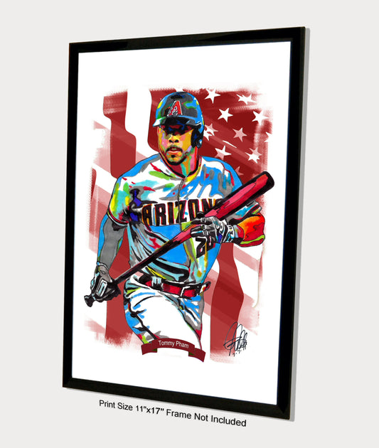 Tommy Pham Arizona Diamondbacks Baseball Sports Poster Print Wall Art 11x17