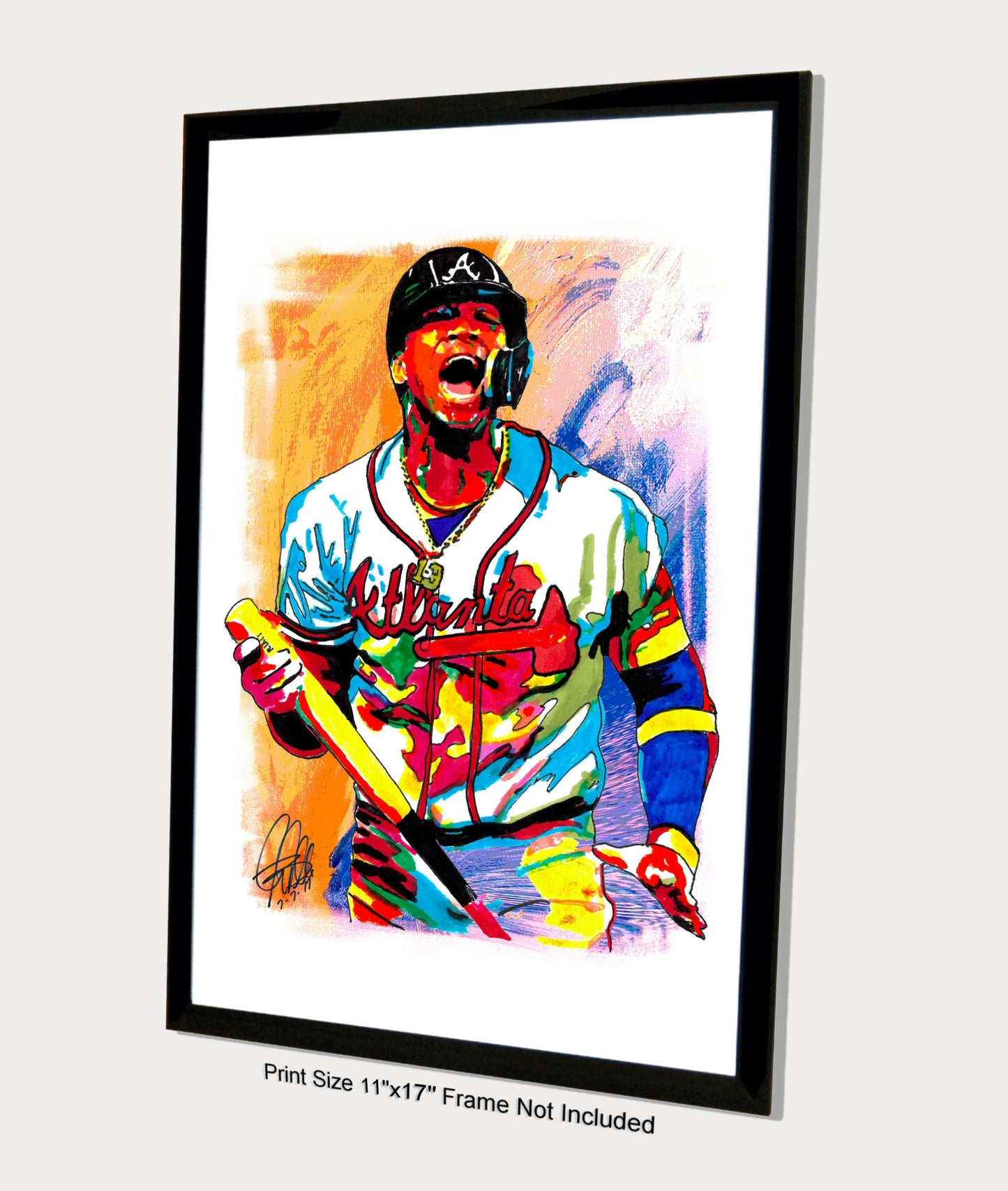 Ronald Acuna Jr Atlanta Braves Baseball Sports Poster Print Wall Art 11x17