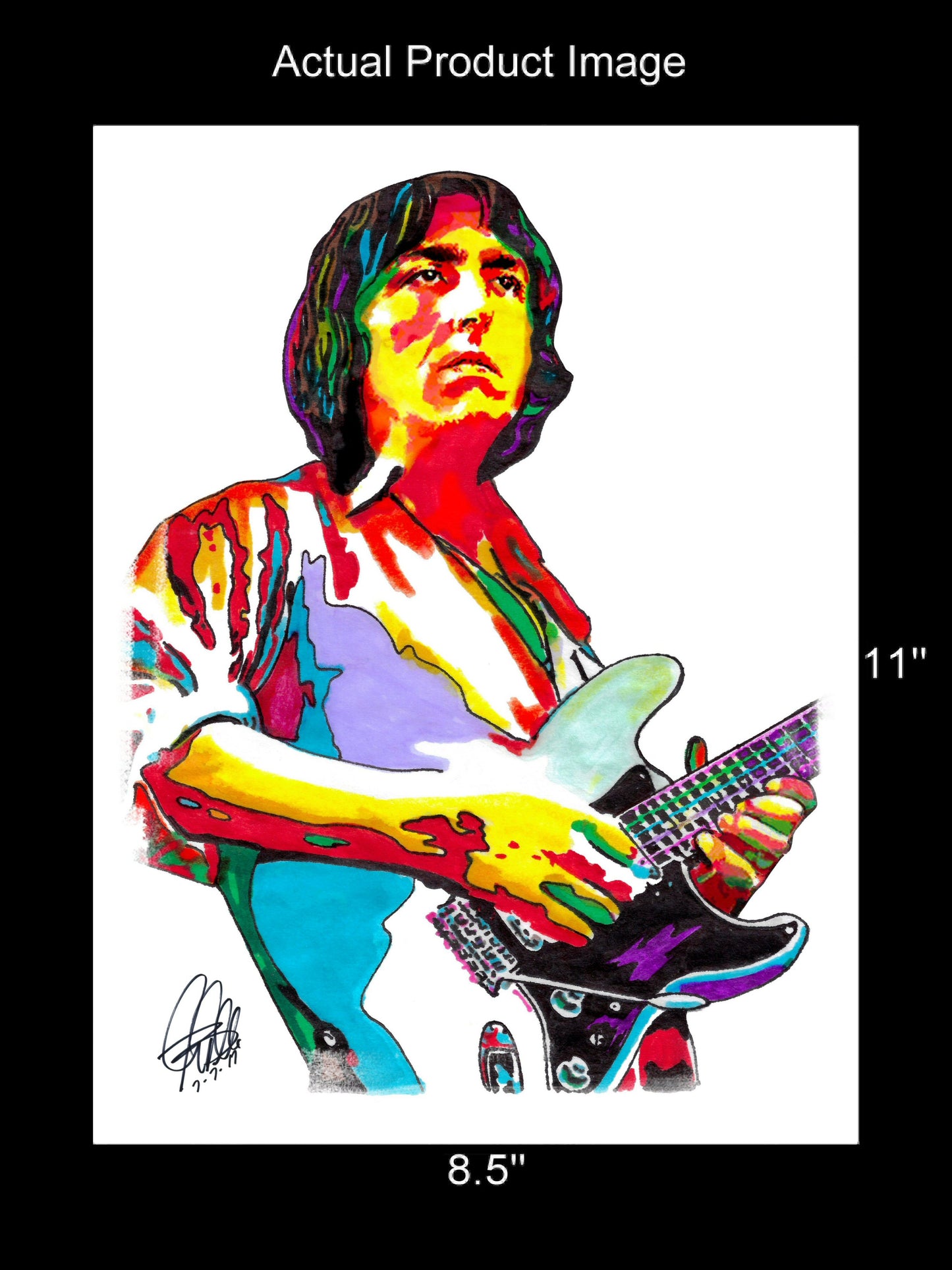 Allan Holdsworth Guitar Jazz Music Print Poster Wall Art 8.5x11