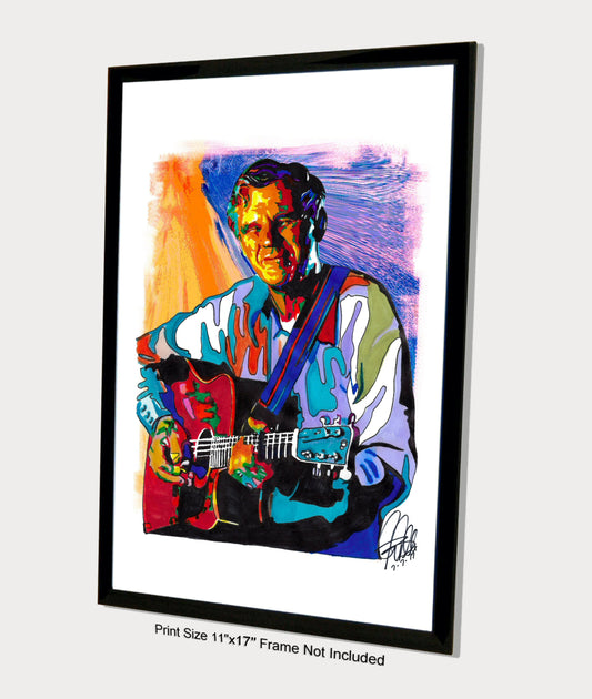 Doc Watson Guitar Bluegrass Folk Country Music Poster Print Wall Art 11x17