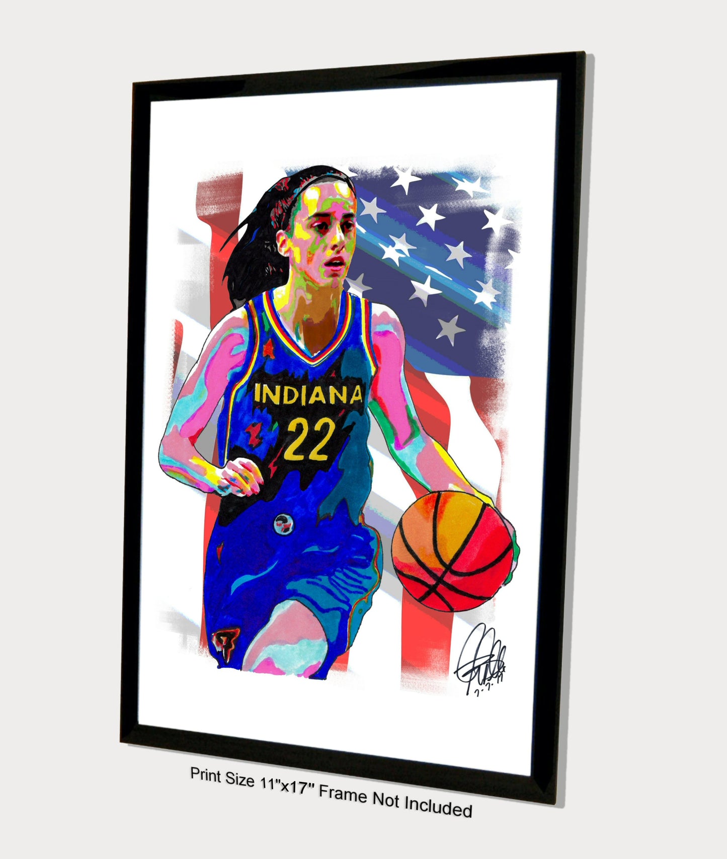 Caitlin Clark Indiana Fever Basketball USA Sports Poster Print Wall Art 11x17