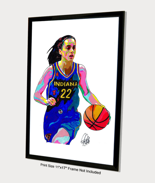 Caitlin Clark Indiana Fever Basketball Poster Print Wall Art 11x17