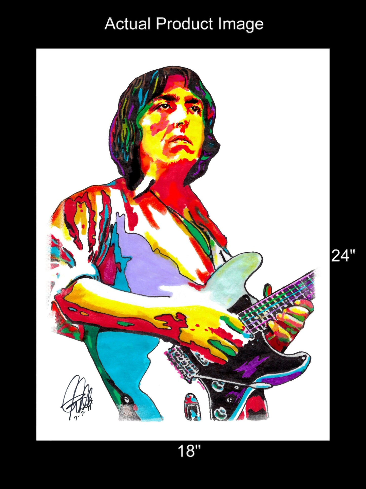 Allan Holdsworth Guitar Jazz Music Print Poster Wall Art 18x24