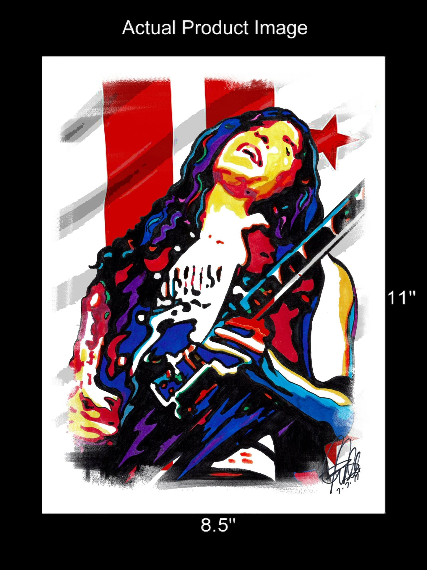 Marty Friedman Megadeth Guitar Heavy Metal Music Print Poster Wall Art 8.5x11