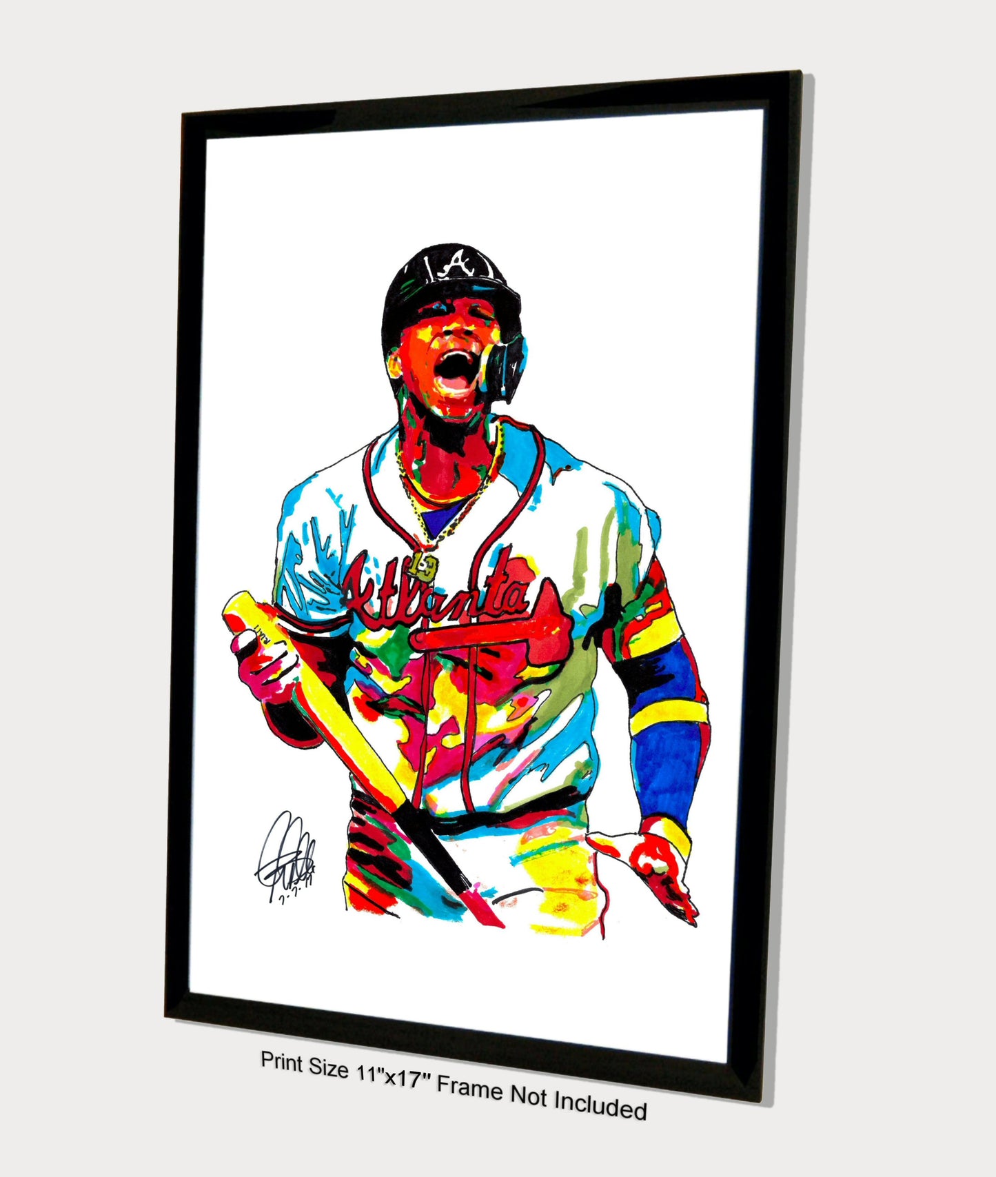 Ronald Acuna Jr Atlanta Braves Baseball Poster Print Wall Art 11x17