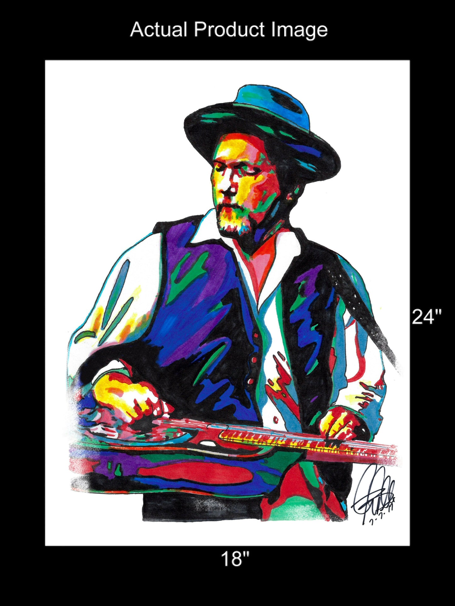 Jerry Douglas Dobro Bluegrass Country Music Poster Print Wall Art 18x24