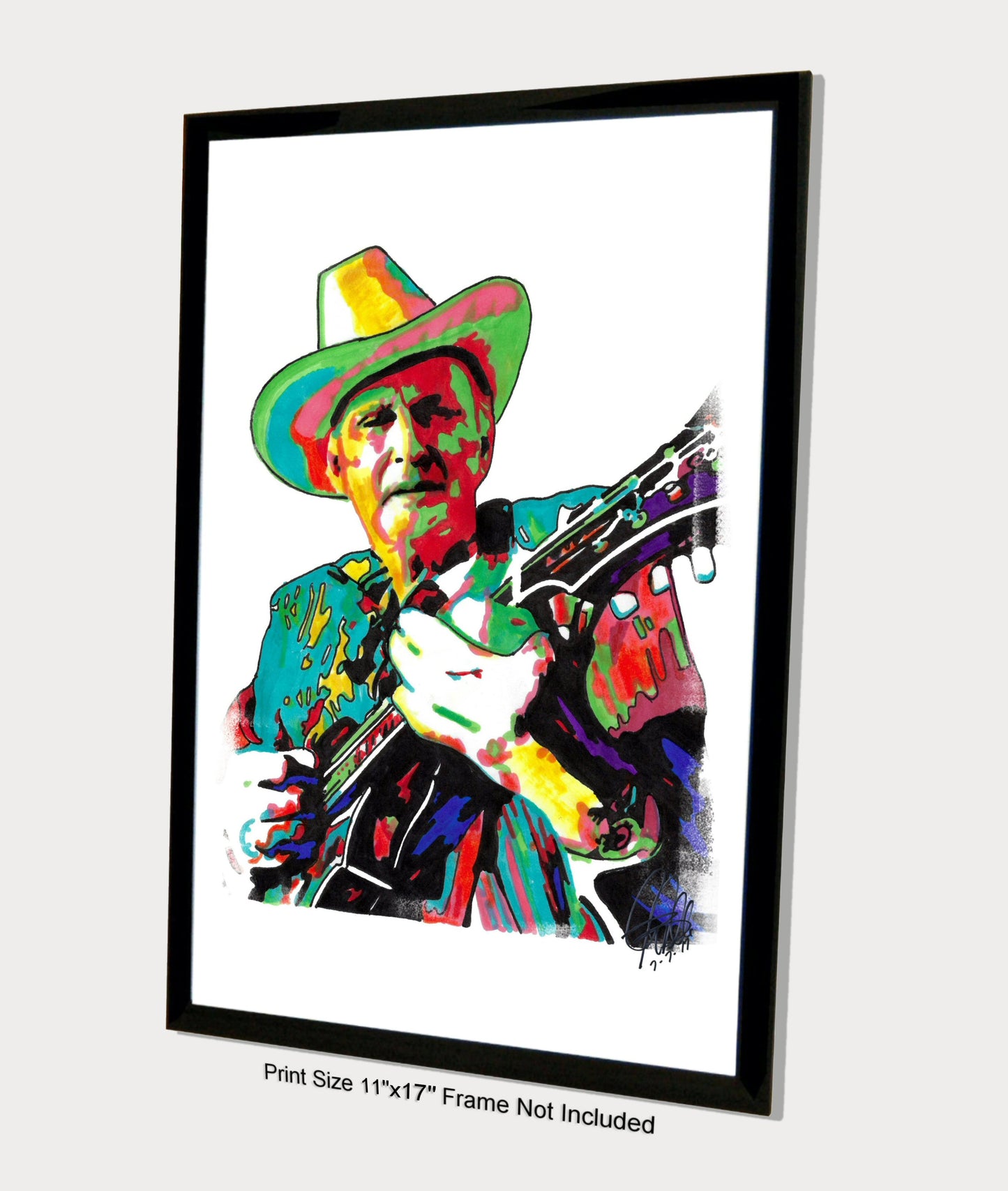 Bill Monroe Mandolin Bluegrass Country Music Poster Print Wall Art 11x17