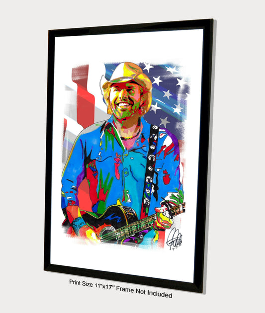 Toby Keith Singer Songwriter Country Music Poster Print Tribute Wall Art 11x17