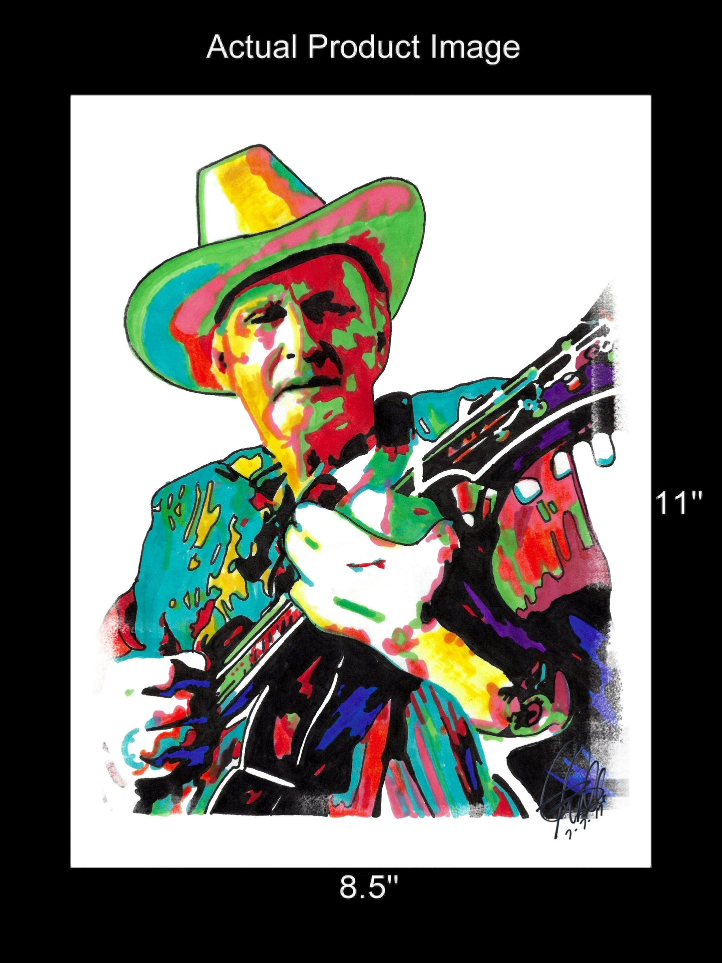 Bill Monroe Mandolin Bluegrass Country Music Poster Print Wall Art 8.5x11