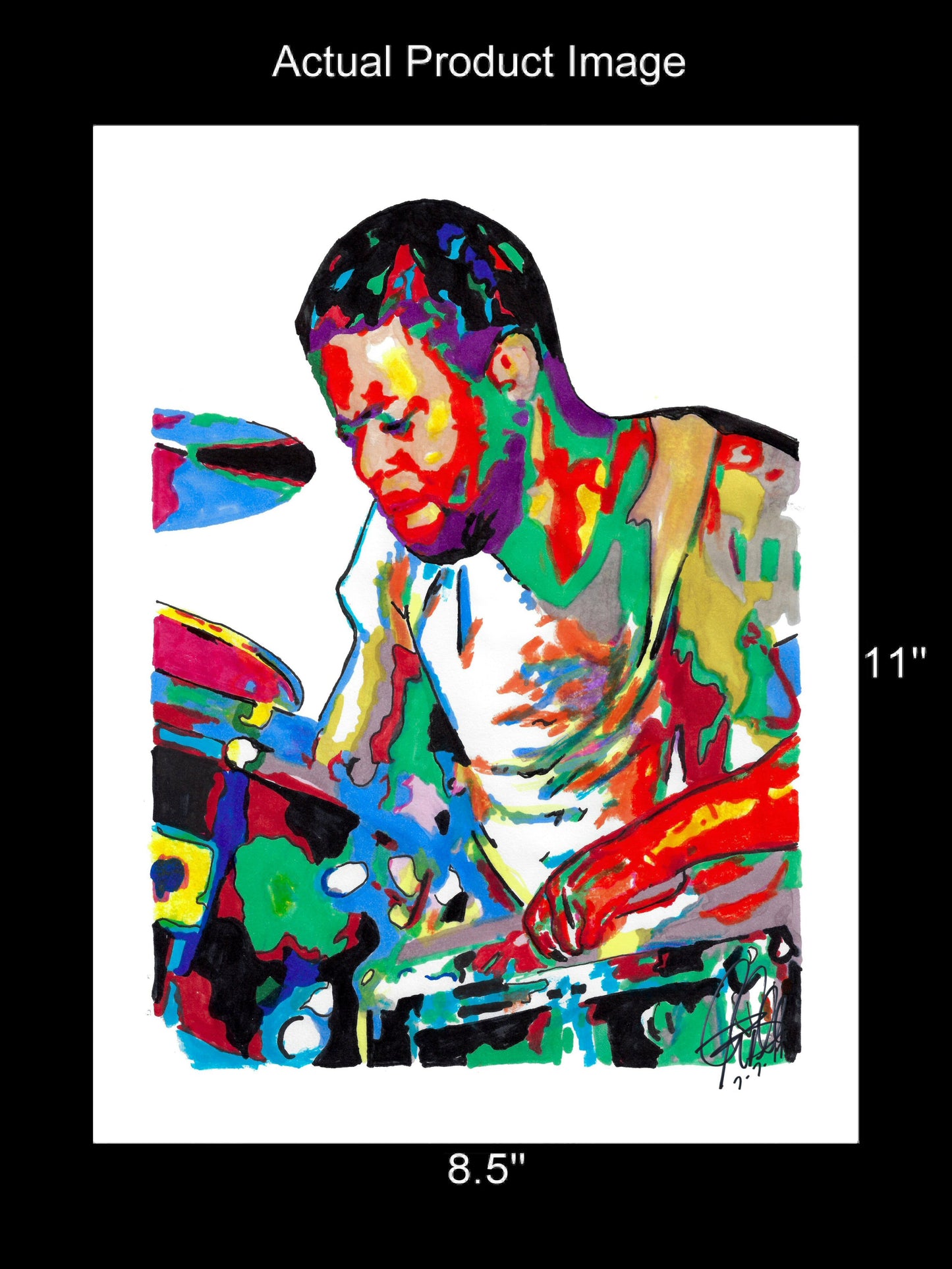 Jaimoe Allman Brothers Band Drums Rock Music Poster Print Wall Art 8.5x11