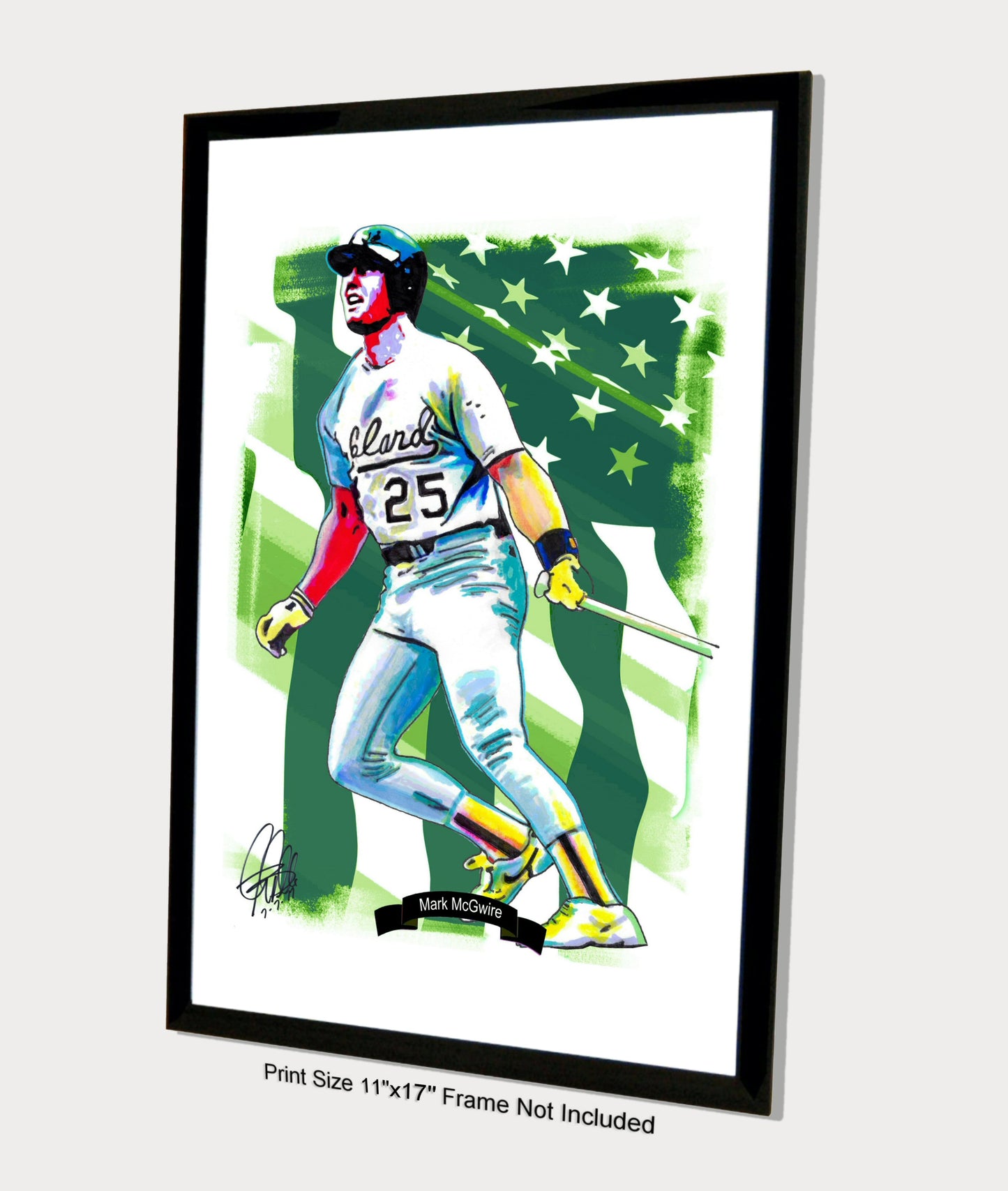 Mark McGwire Oakland Athletics Baseball Sports Poster Print Wall Art 11x17