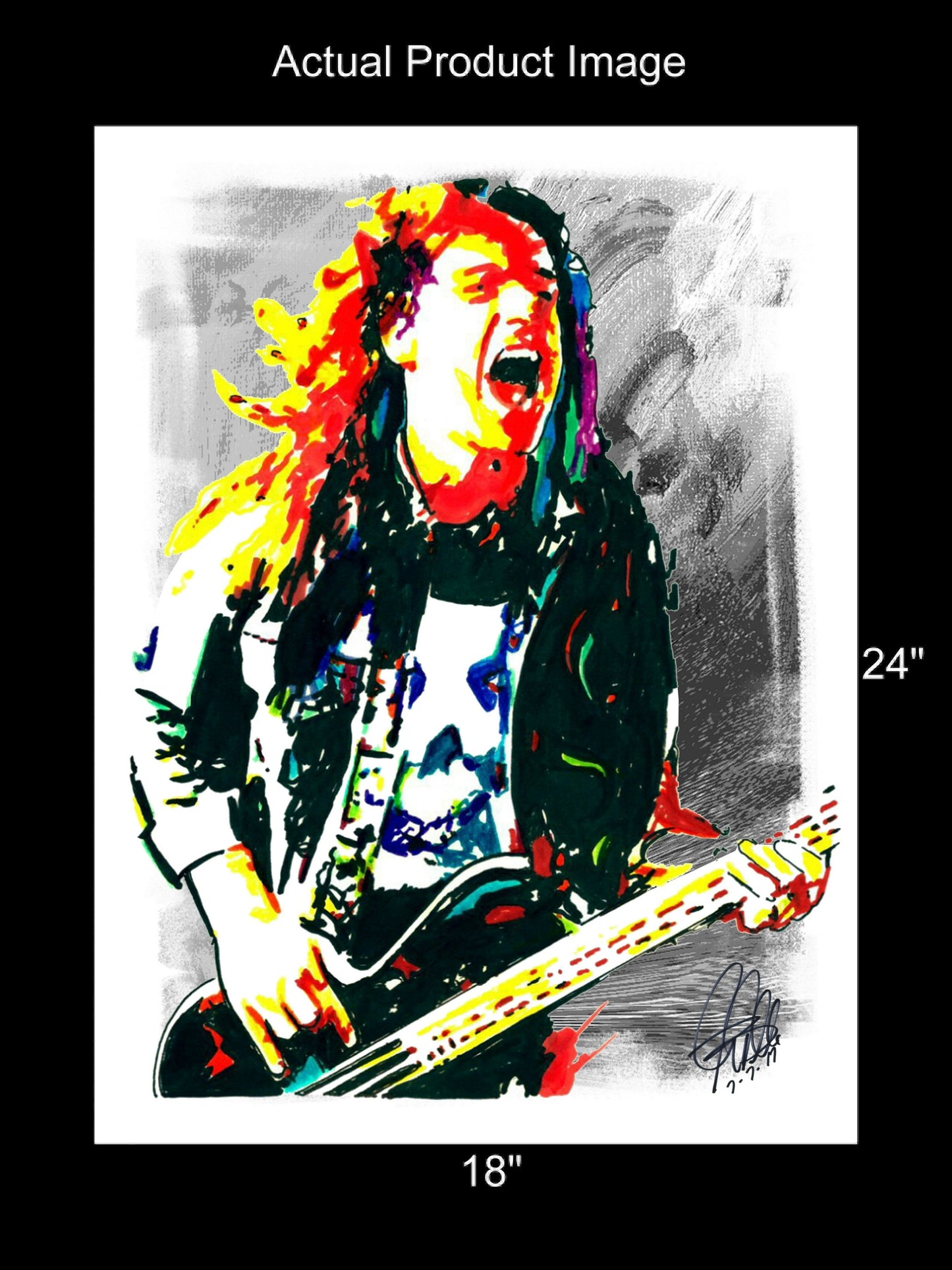 Cliff Burton Metallica Bass Metal Hard Rock Music Print Poster Wall Art 18x24