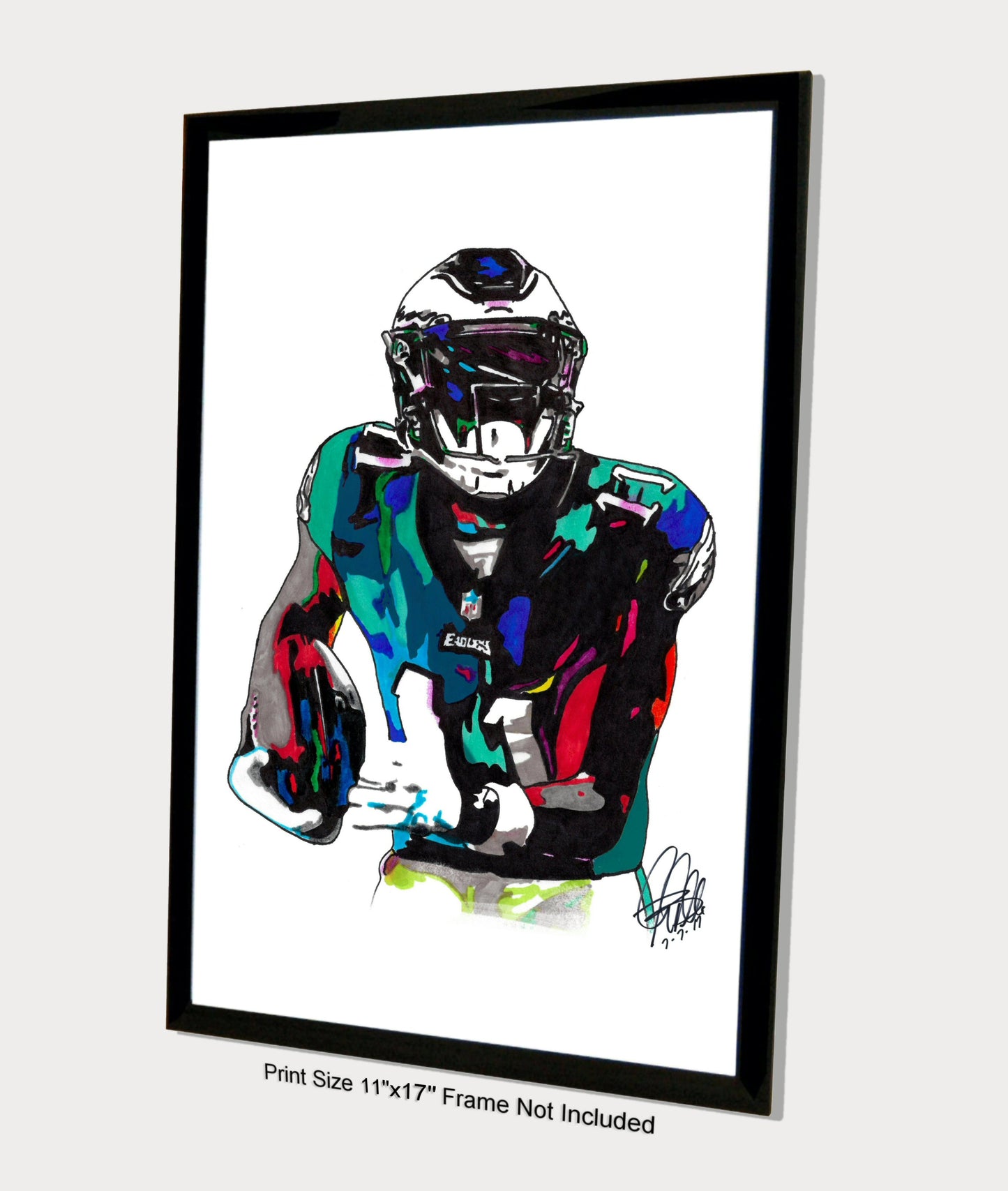 AJ Brown Philadelphia Eagles Football Wide Receiver Poster Print Wall Art 11x17