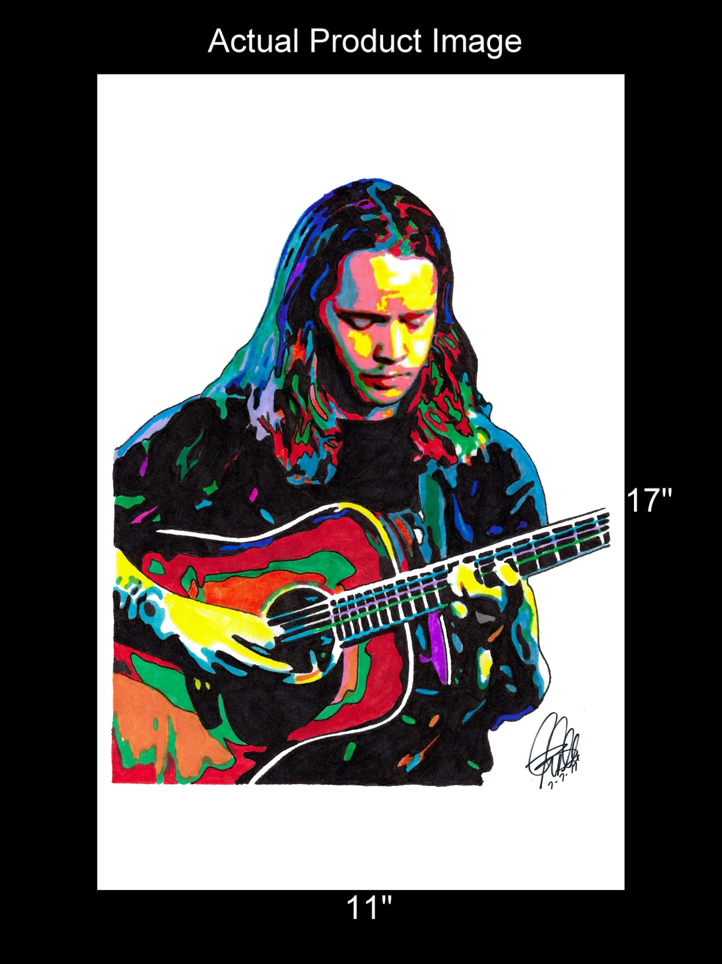 Billy Strings Guitar Bluegrass Outlaw Country Music Poster Print Wall Art 11x17