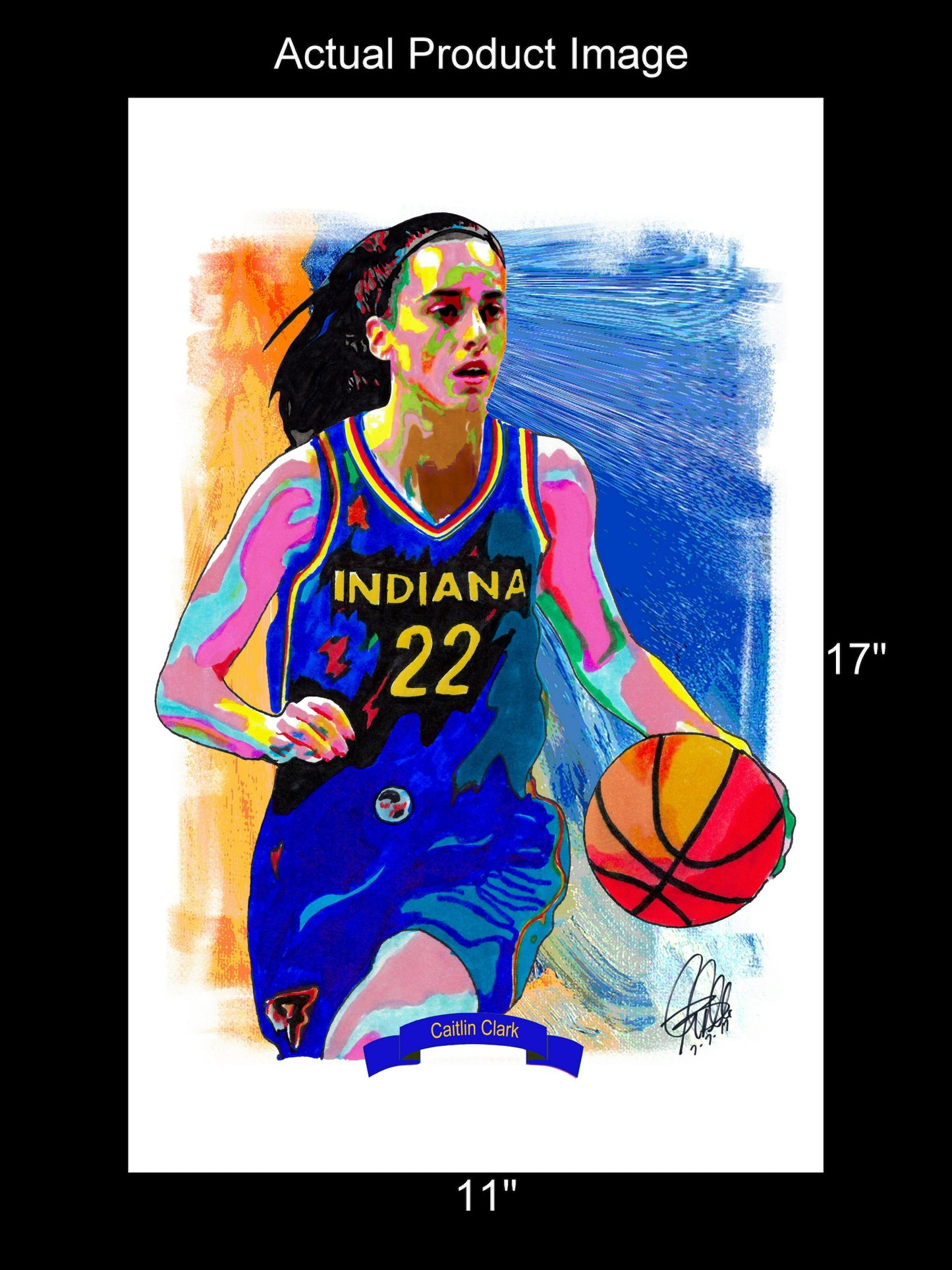 Caitlin Clark Indiana Fever Basketball Sports Poster Print Wall Art 11x17