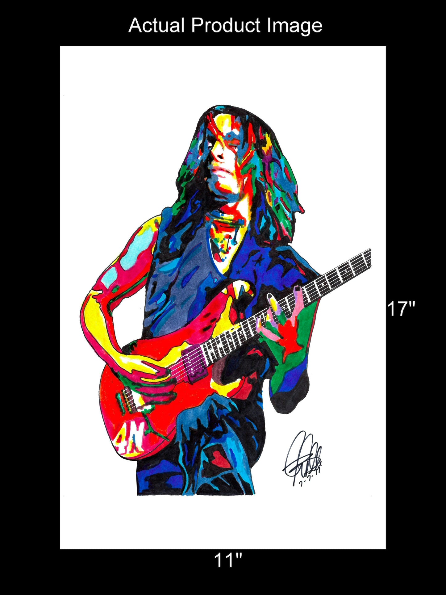 Nuno Bettencourt Extreme Guitar Hard Rock Music Poster Print Wall Art 11x17