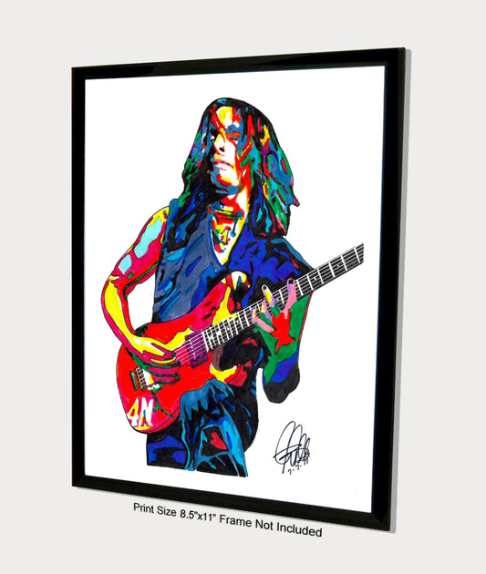 Nuno Bettencourt Extreme Guitar Hard Rock Music Poster Print Wall Art 8.5x11