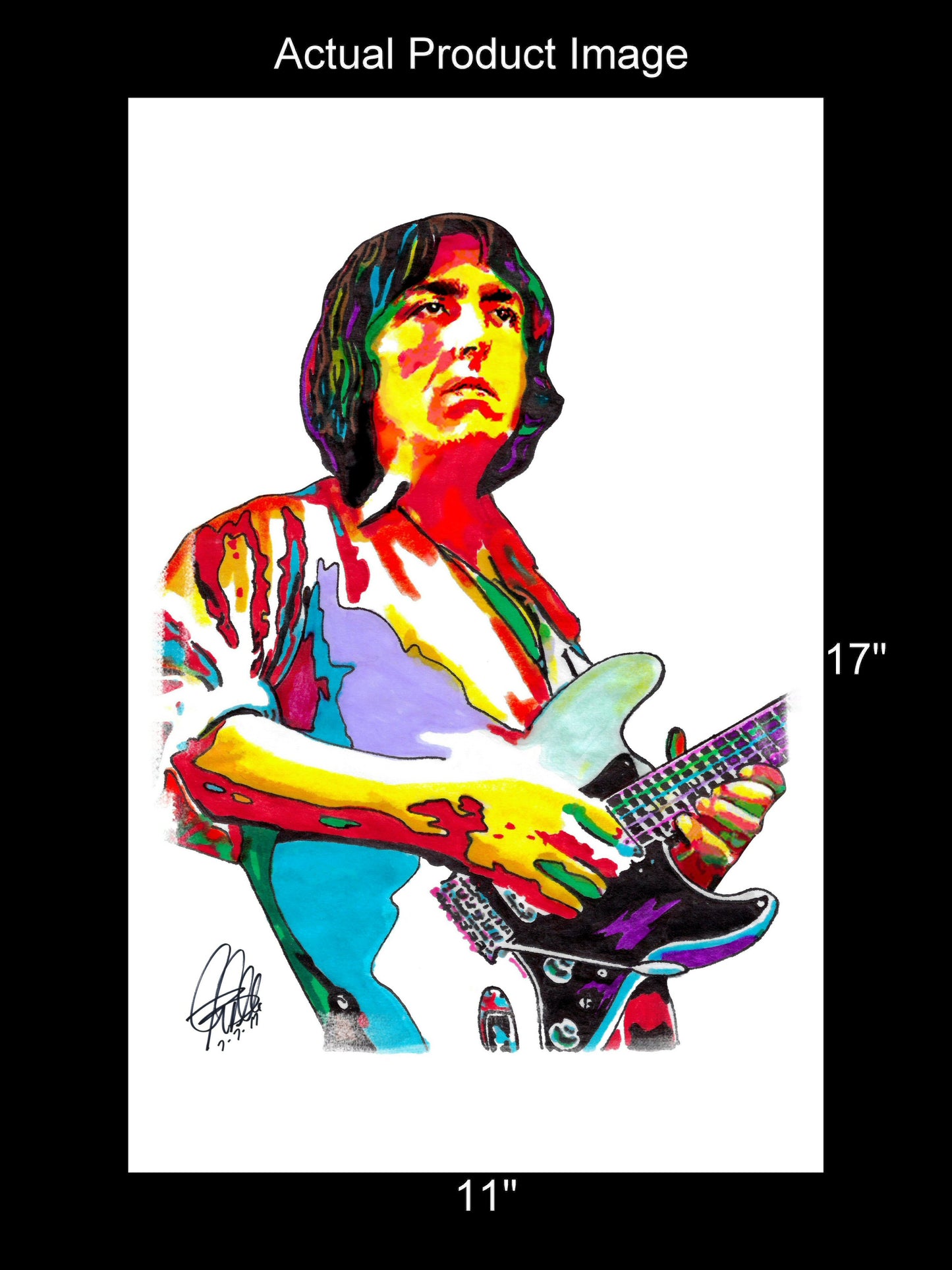 Allan Holdsworth Guitar Jazz Music Print Poster Wall Art 11x17