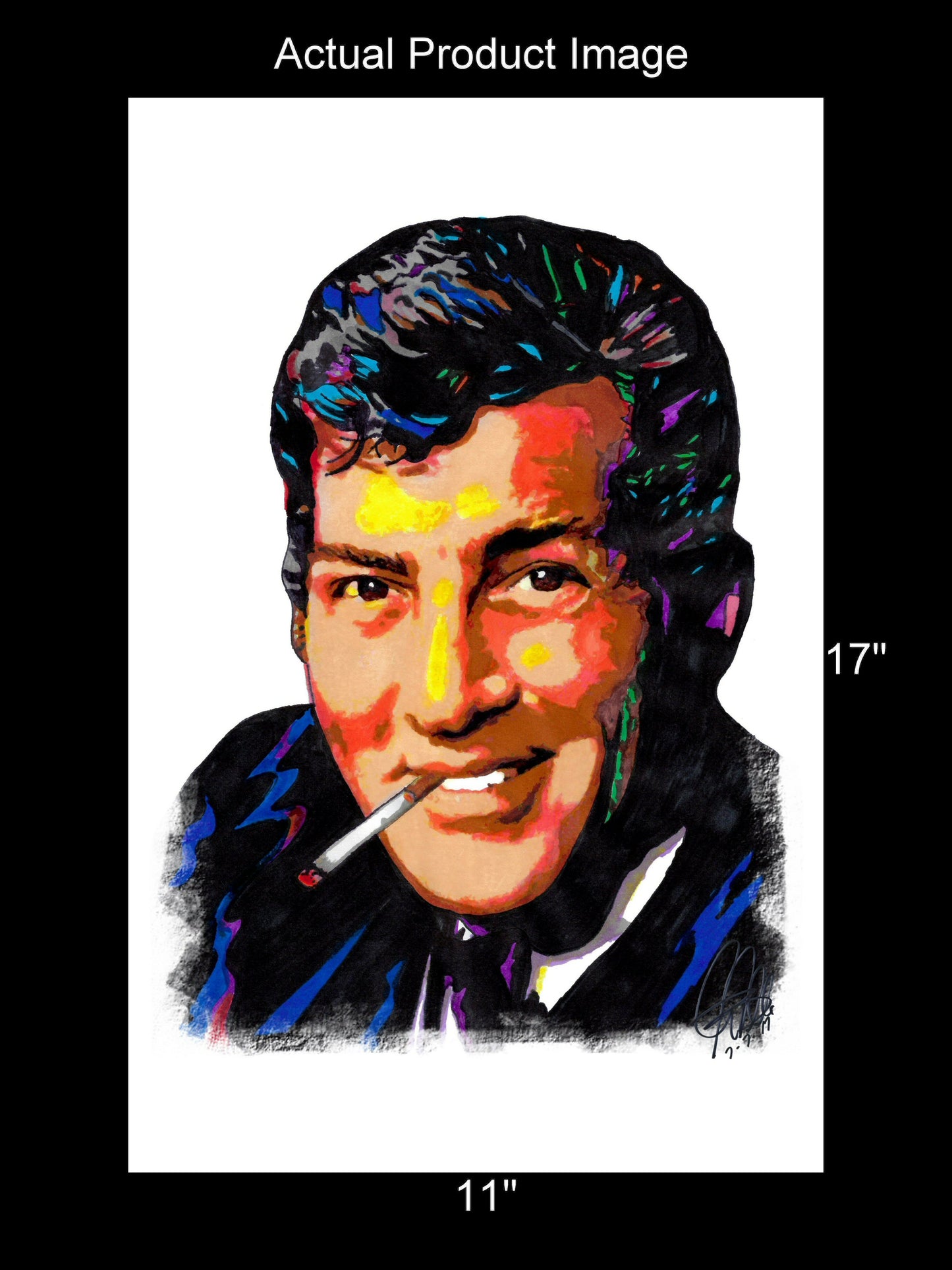 Dean Martin Singer Actor Rat Pack Music Poster Print Wall Art 11x17