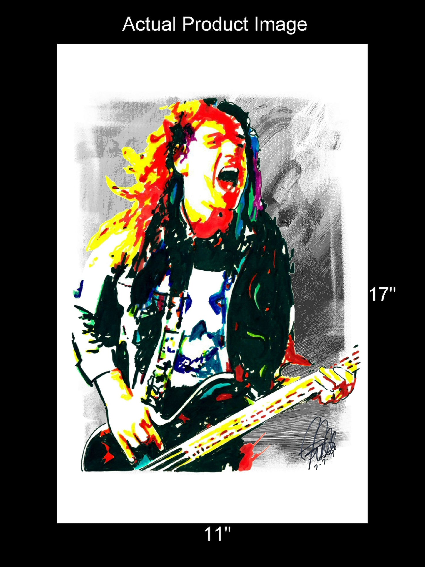 Cliff Burton Metallica Bass Metal Hard Rock Music Print Poster Wall Art 11x17