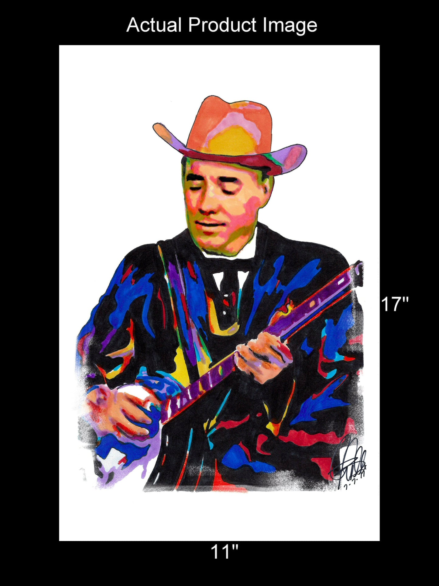 Earl Scruggs Banjo Bluegrass Country Music Poster Print Wall Art 11x17