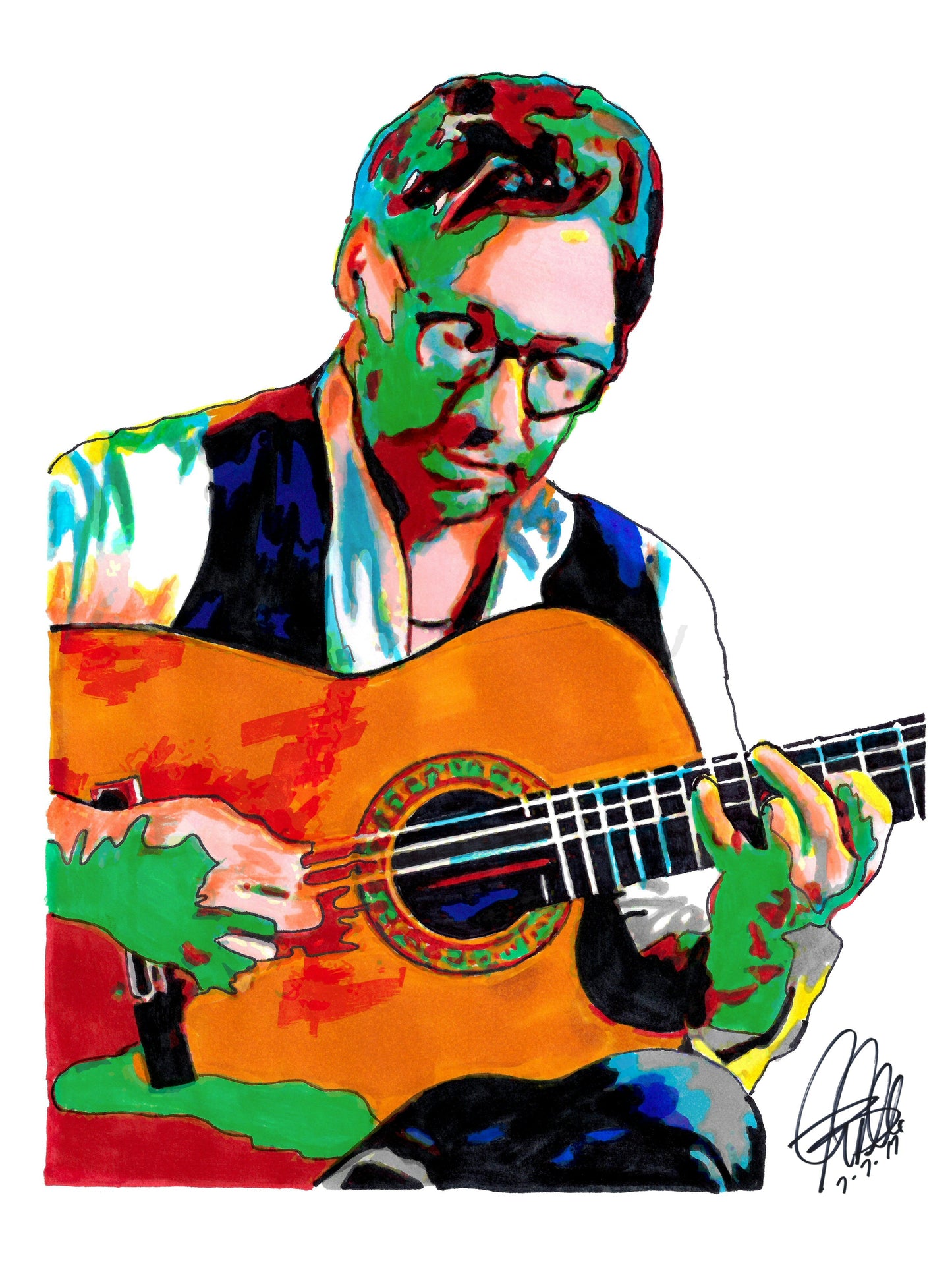 Al Di Meola Guitar Jazz Music Poster Print Wall Art 18x24