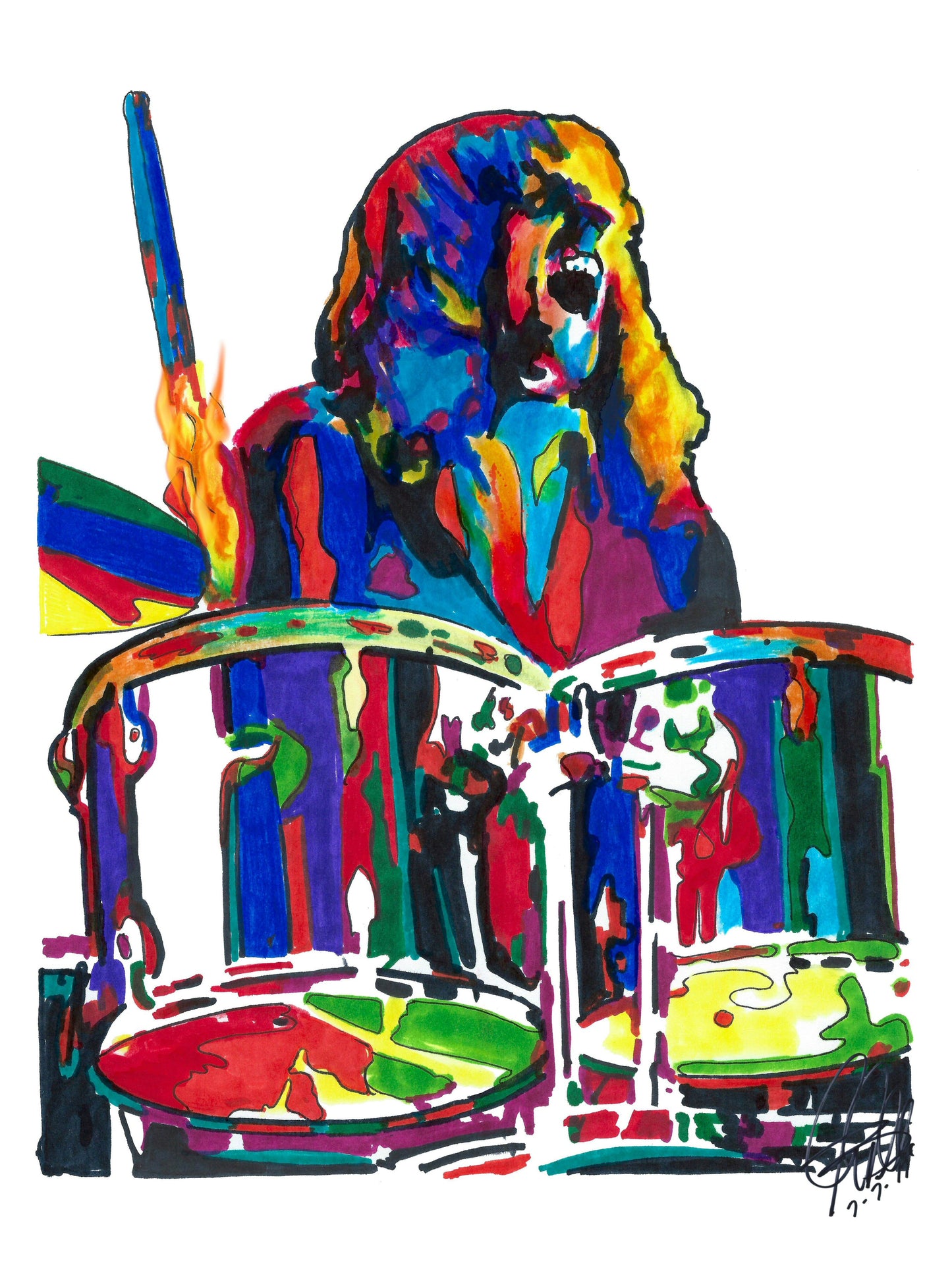 Alan White Yes Drums Rock Music Poster Print Wall Art 18x24