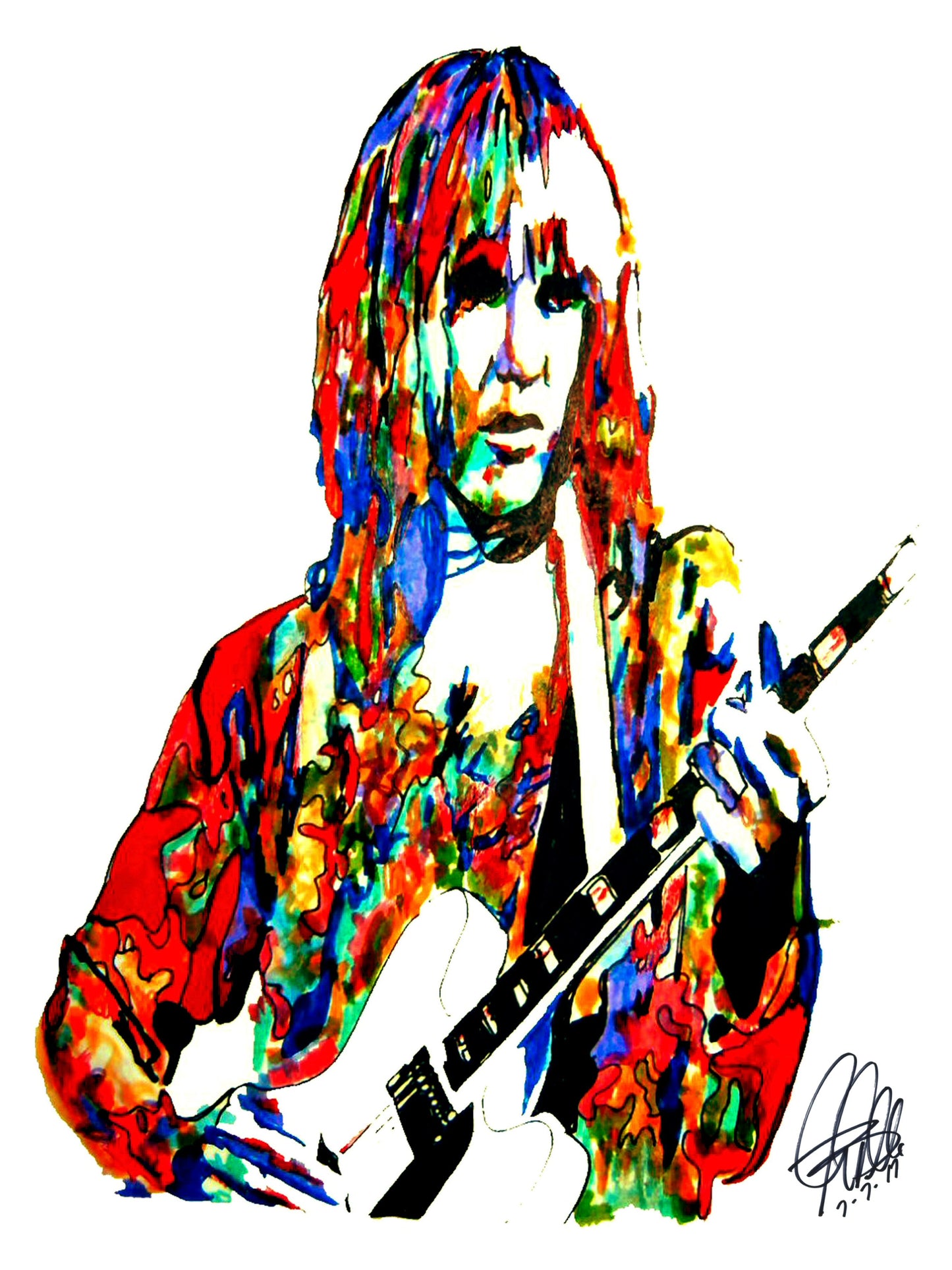 Alex Lifeson Rush Guitar Rock Music Poster Print Wall Art 18x24