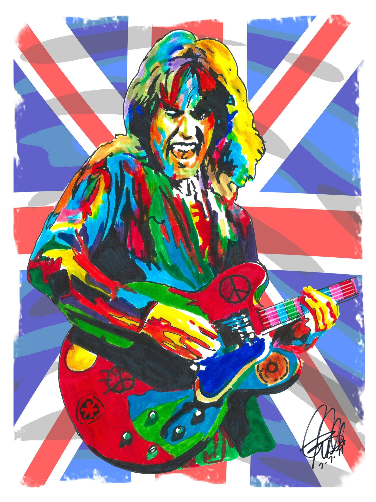 Alvin Lee Ten Years After Guitar Blues Rock Music Poster Print Wall Art 18x24