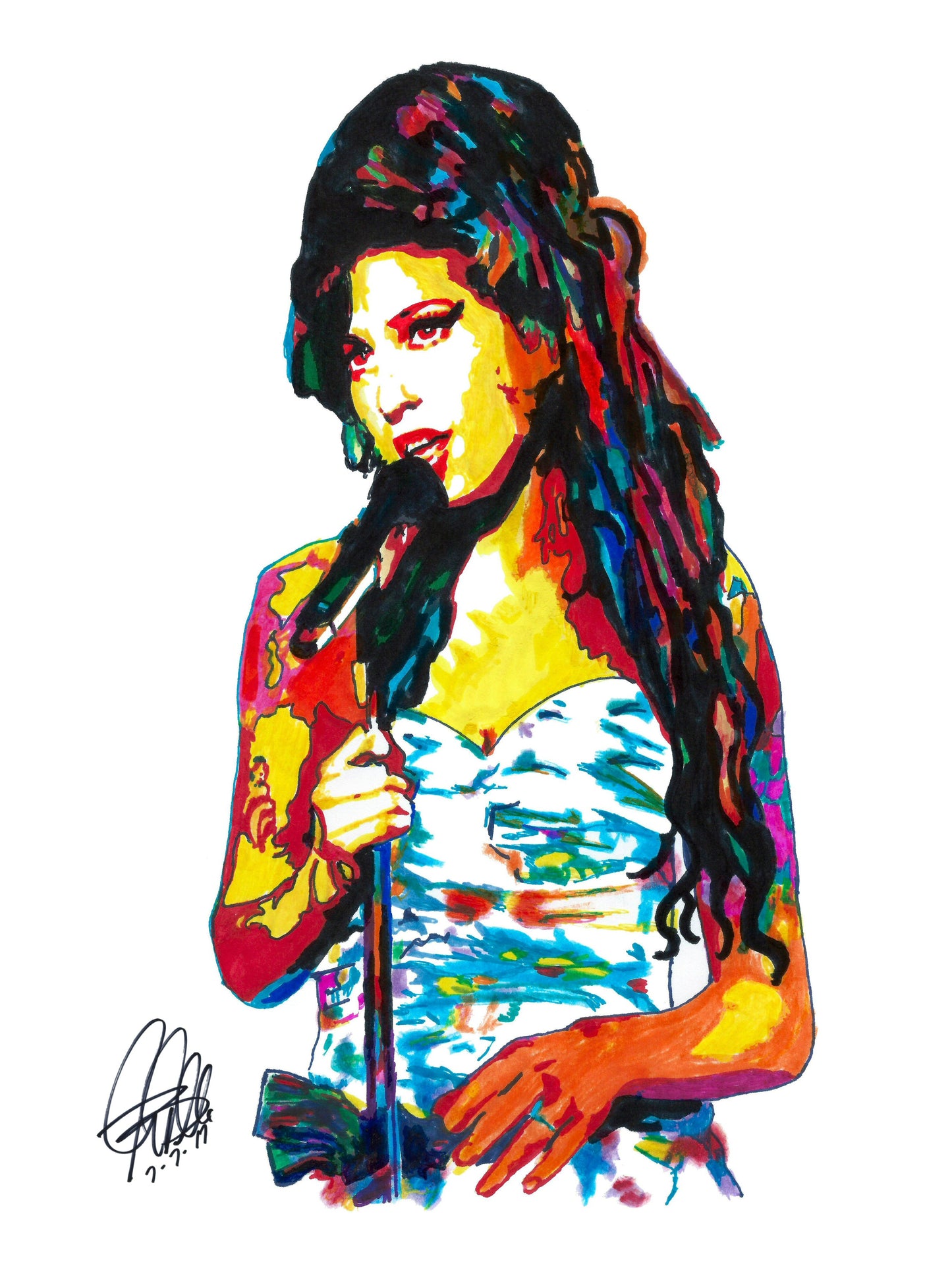 Amy Winehouse Singer Soul Music Print Poster Wall Art 18x24