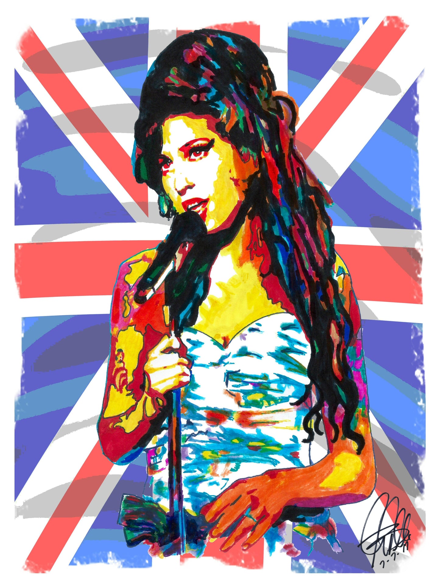 Amy Winehouse Singer Jazz Soul Music Print Poster Wall Art 18x24