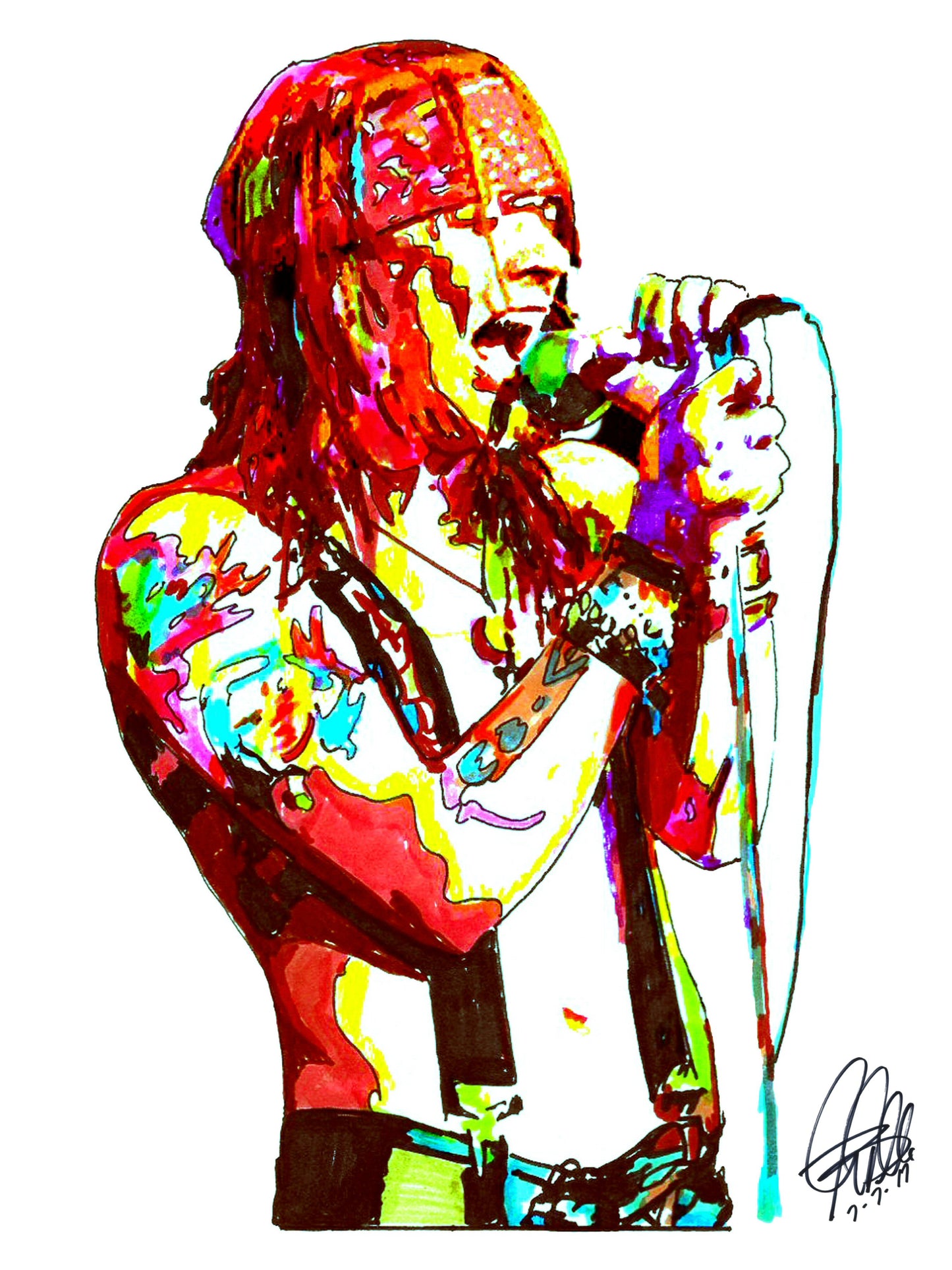 Axl Rose Guns N Roses Singer Rock Music Poster Print Wall Art 18x24