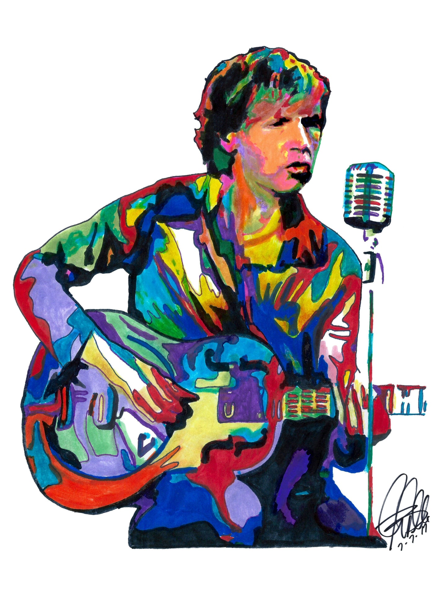 Beck Guitar Rap Rock Pop Music Poster Print Wall Art 8.5x11