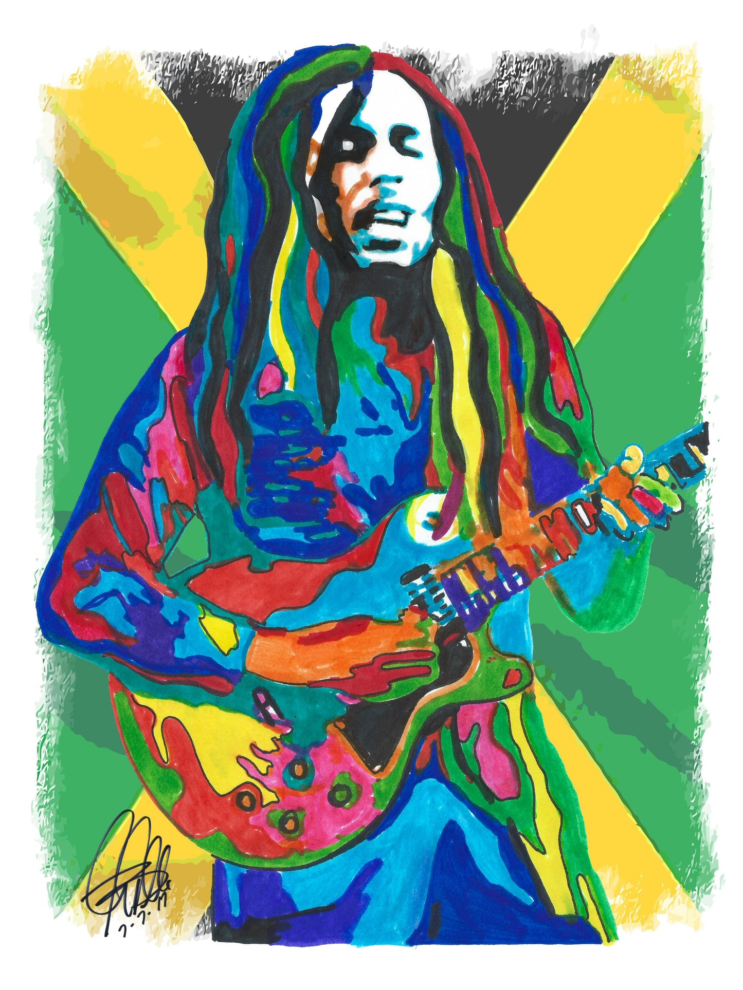 Bob Marley The Wailers Reggae Music Poster Print Wall Art 18x24