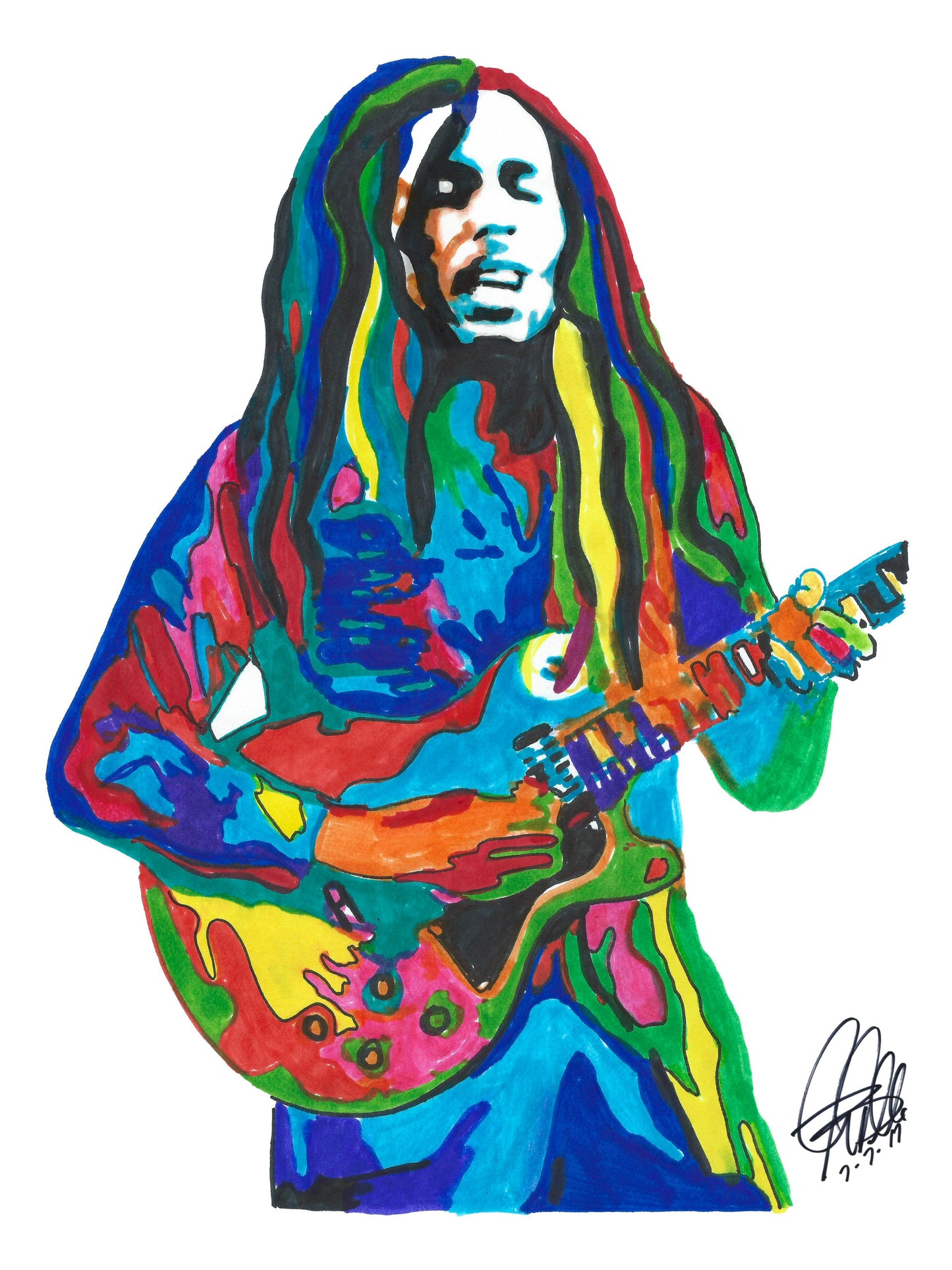 Bob Marley The Wailers Reggae Ska Music Poster Print Wall Art 8.5x11