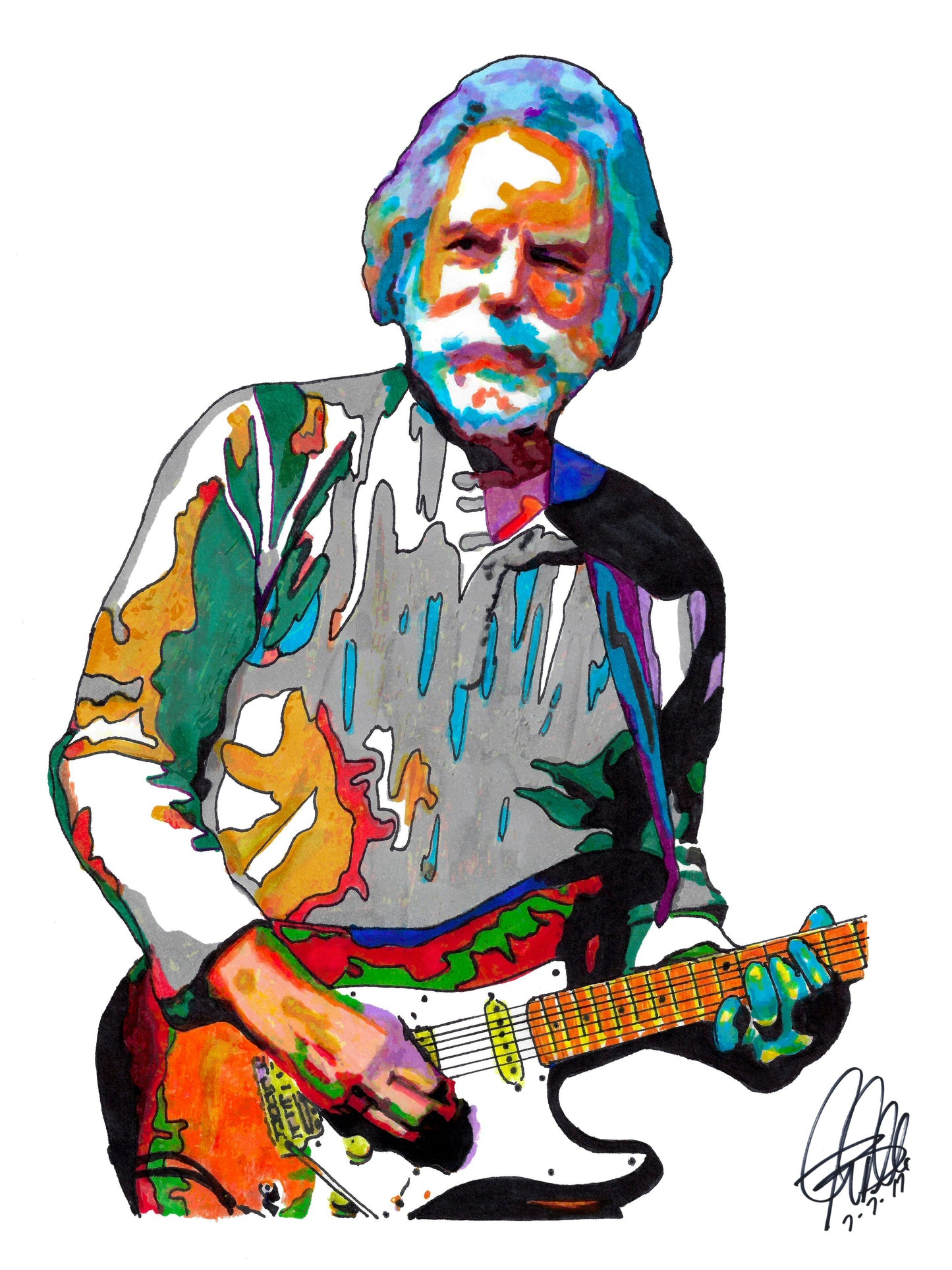 Bob Weir Grateful Dead Guitar Singer Rock Music Poster Print Wall Art 18x24