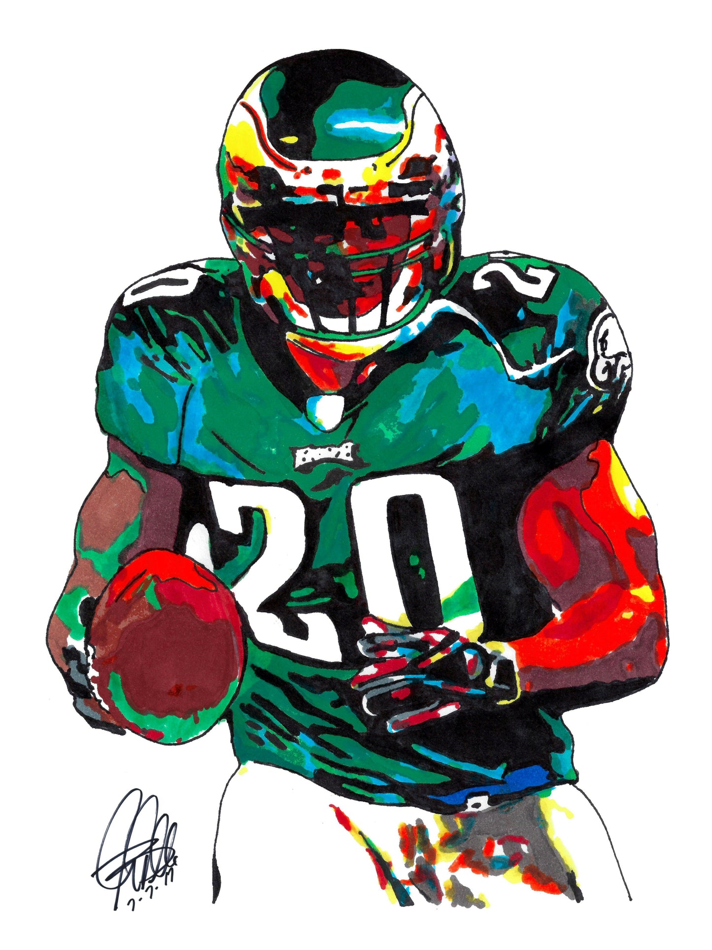 Brian Dawkins Philadelphia Eagles Football Sports Poster Print Wall Art 18x24