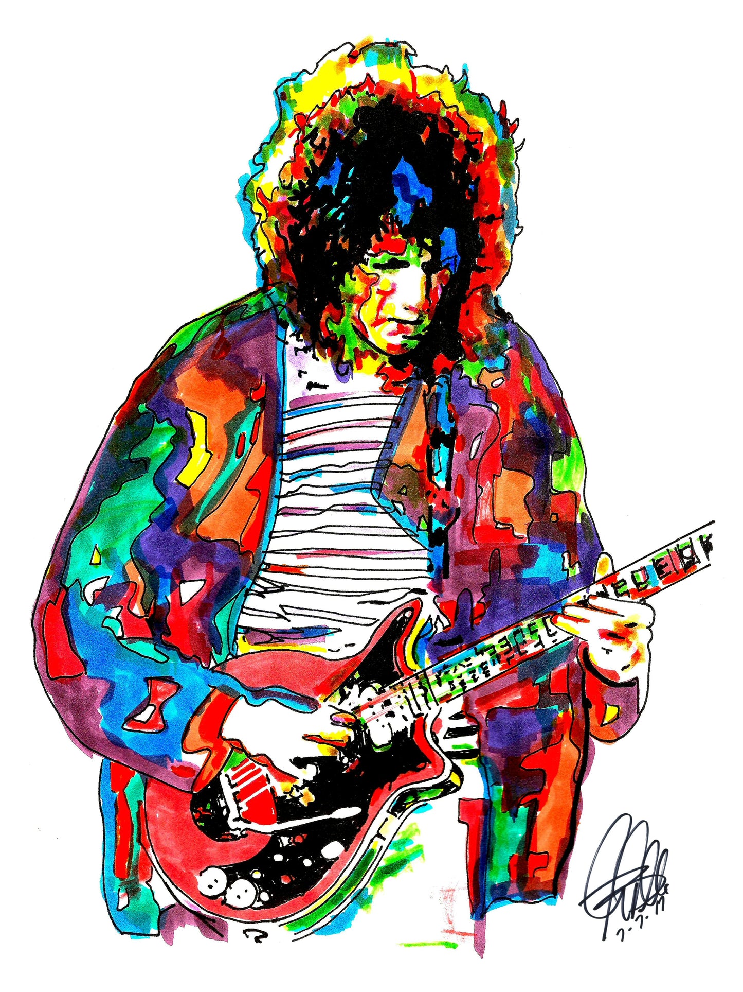 Brian May Queen Guitar Rock Music Poster Print Wall Art 18x24