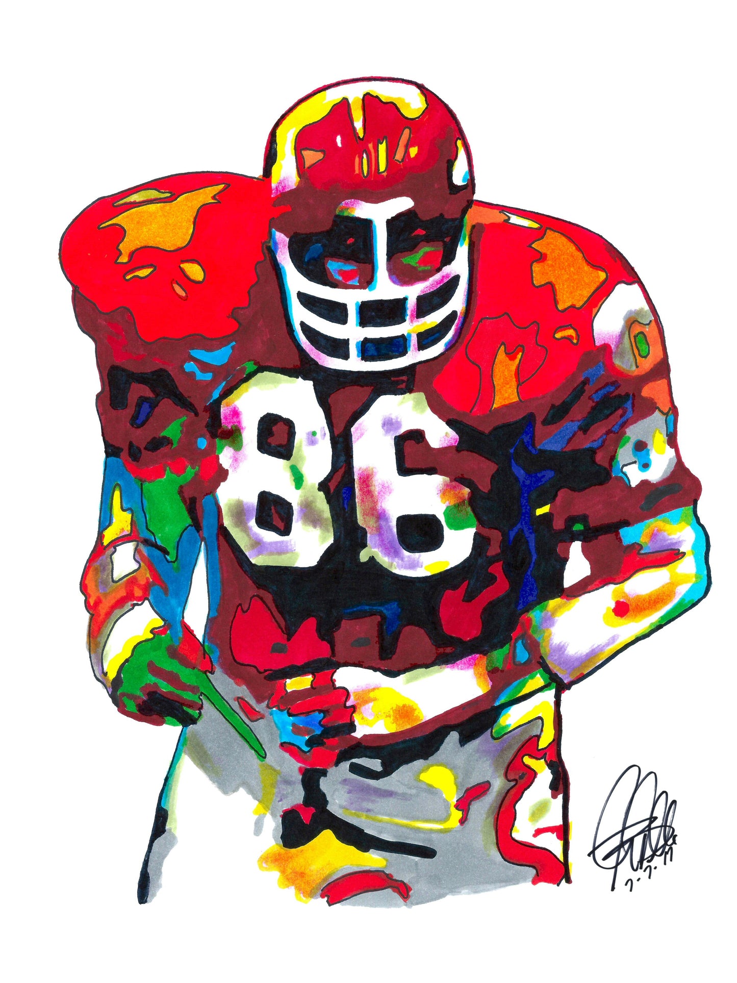 Buck Buchanan Kansas City Chiefs Football Sports Poster Print Wall Art 18x24