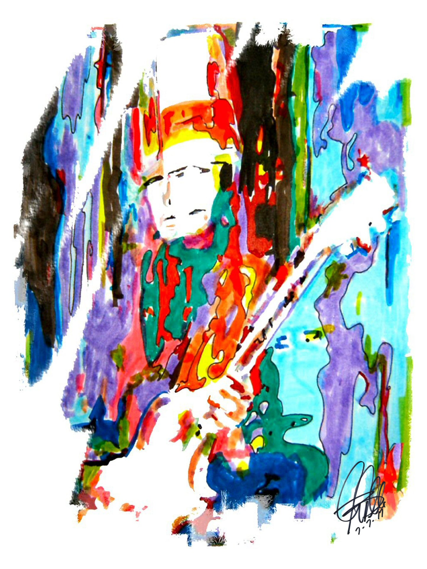 Buckethead Funk Metal Guitar Music Poster Print Wall Art 8.5x11