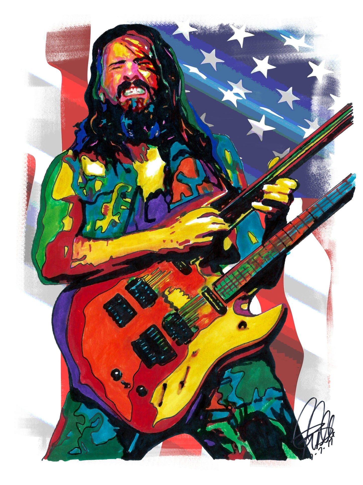 Ron Bumblefoot Thal Guitar Hard Rock Music Poster Print Wall Art 18x24