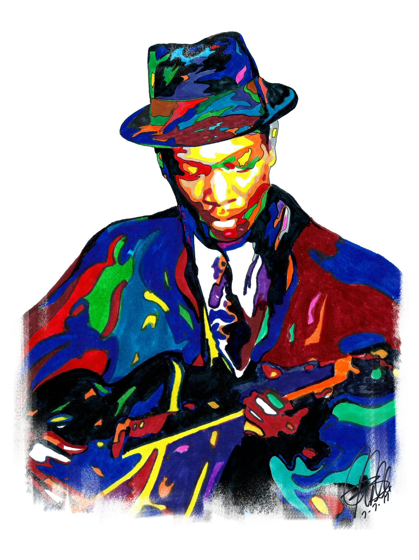 Charlie Christian Guitar Jazz Music Poster Print Wall Art 18x24