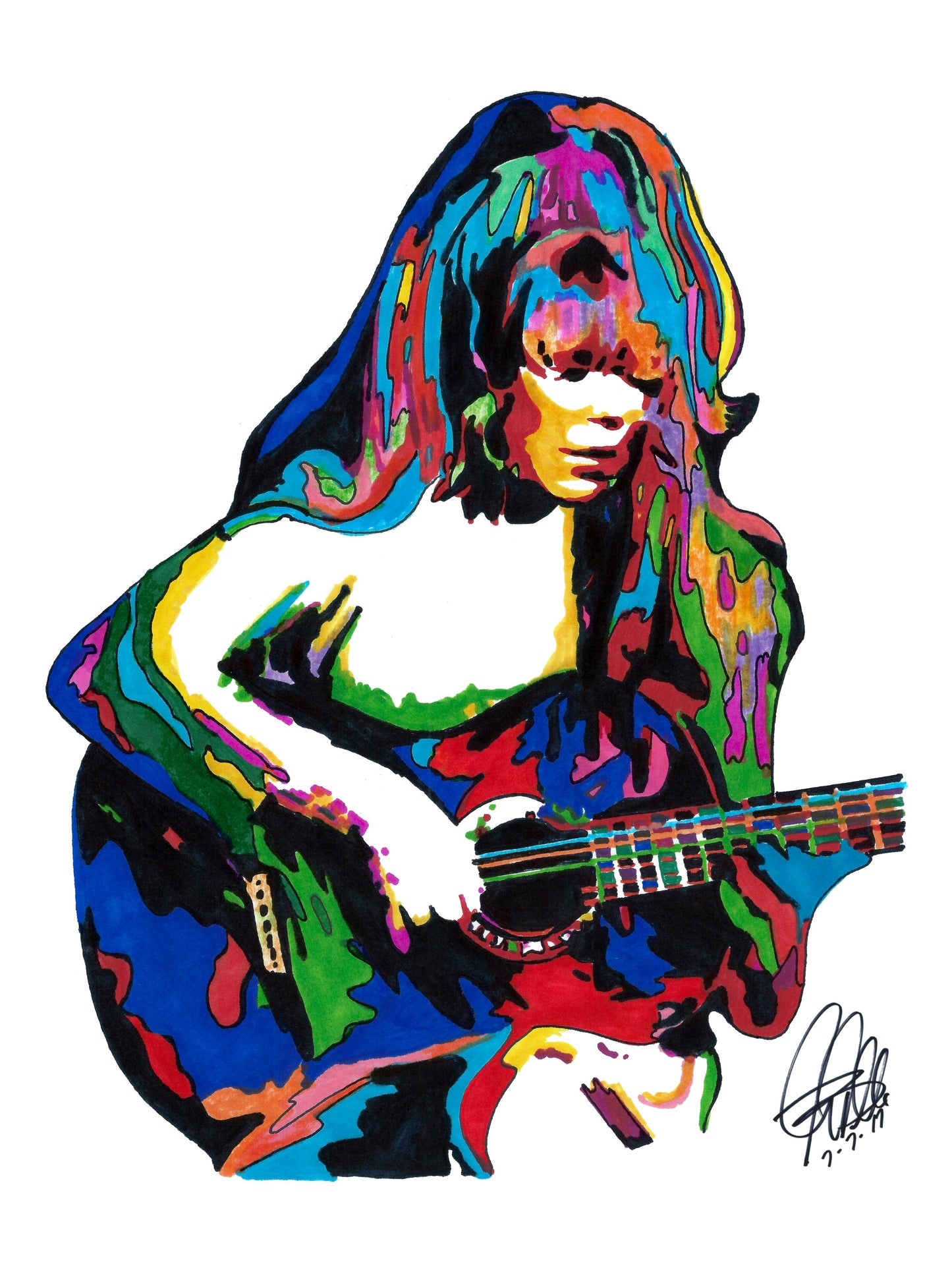 Charo Singer Flamenco Guitar Latin Pop Music Poster Print Wall Art 18x24